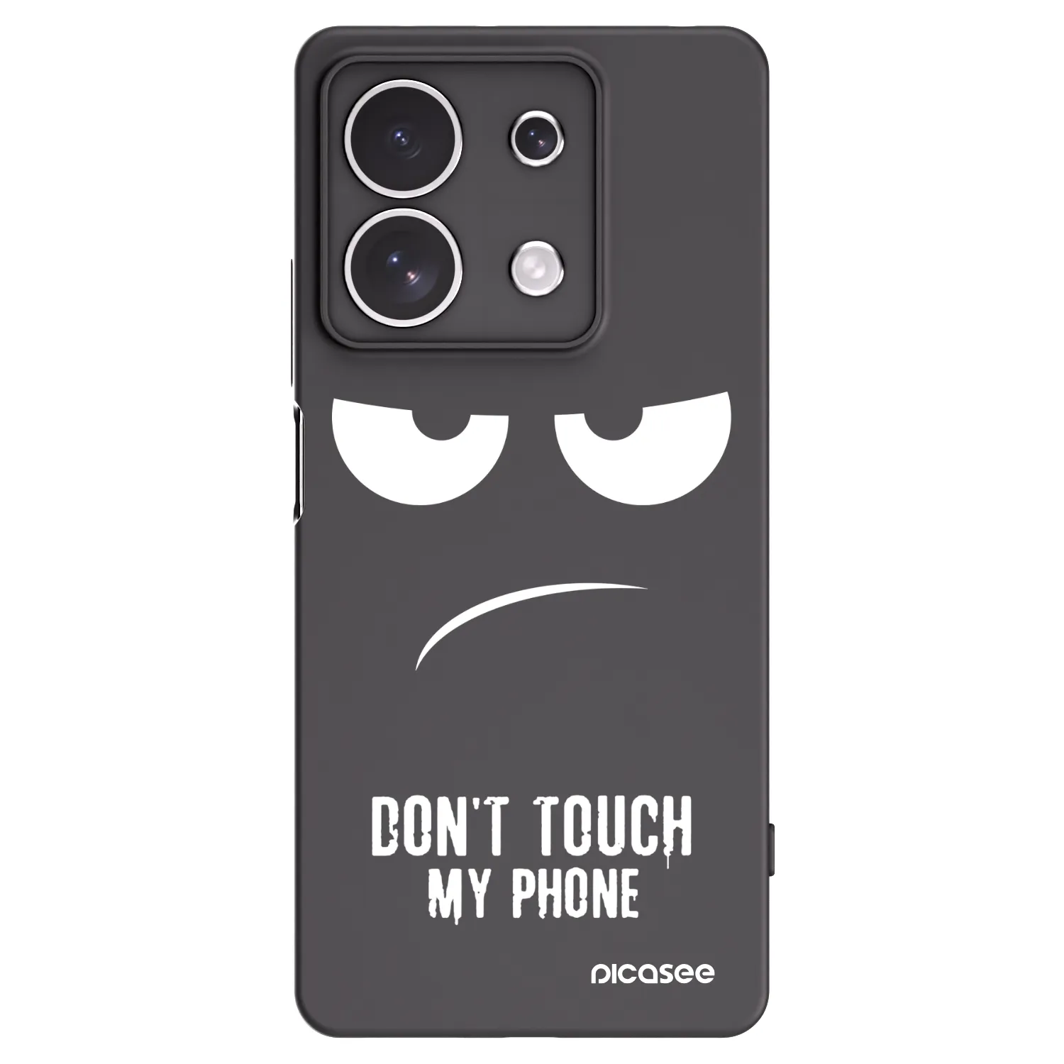 Picasee husă neagră din silicon pentru Xiaomi Redmi Note 13 4G - Don't Touch My Phone