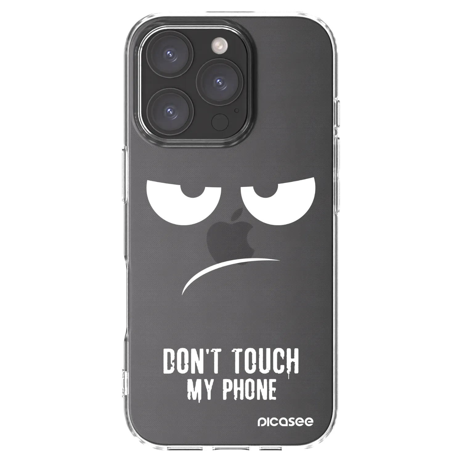 Picasee husă transparentă din silicon pentru Apple iPhone 16 Pro - Don't Touch My Phone