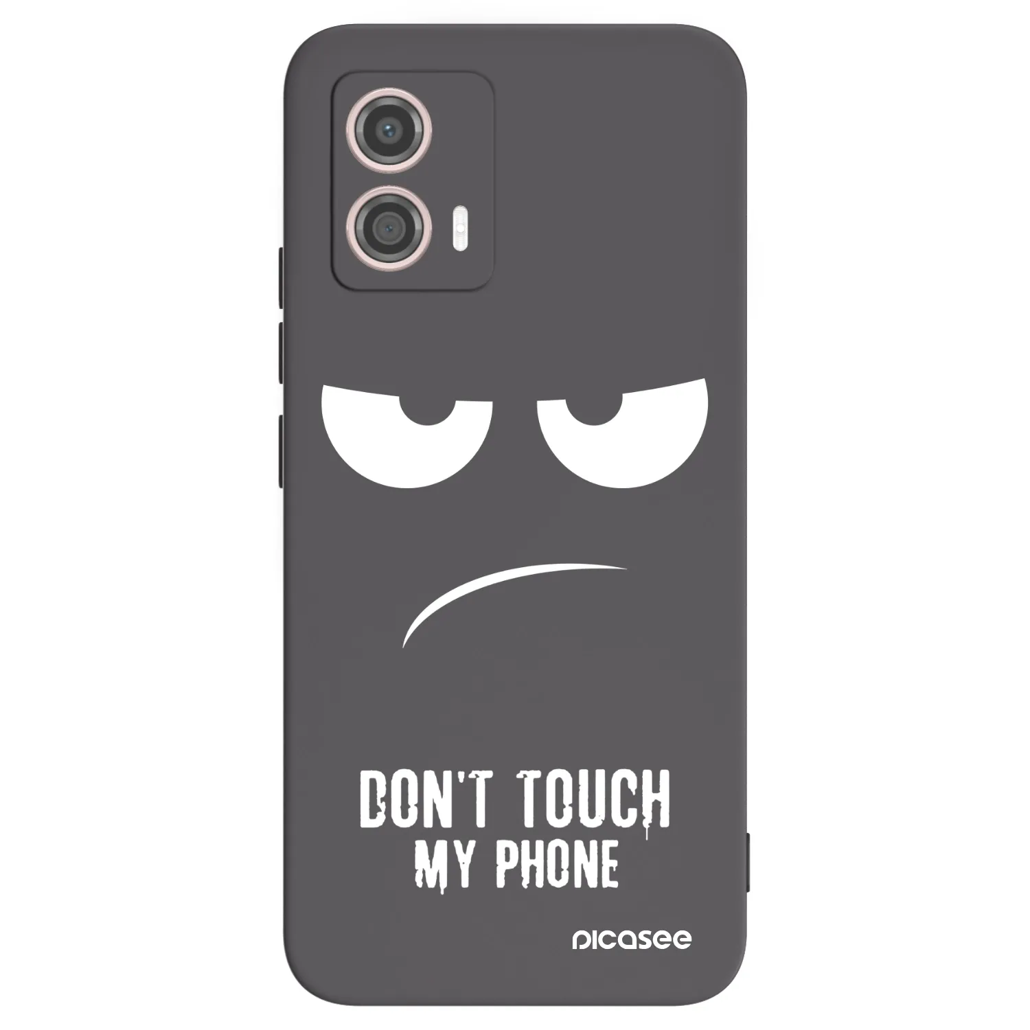 Picasee husă neagră din silicon pentru Motorola Moto G53 5G - Don't Touch My Phone