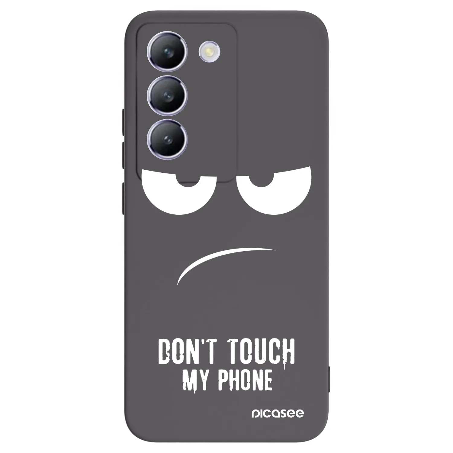 Picasee husă neagră din silicon pentru Vivo V40 SE 5G - Don't Touch My Phone