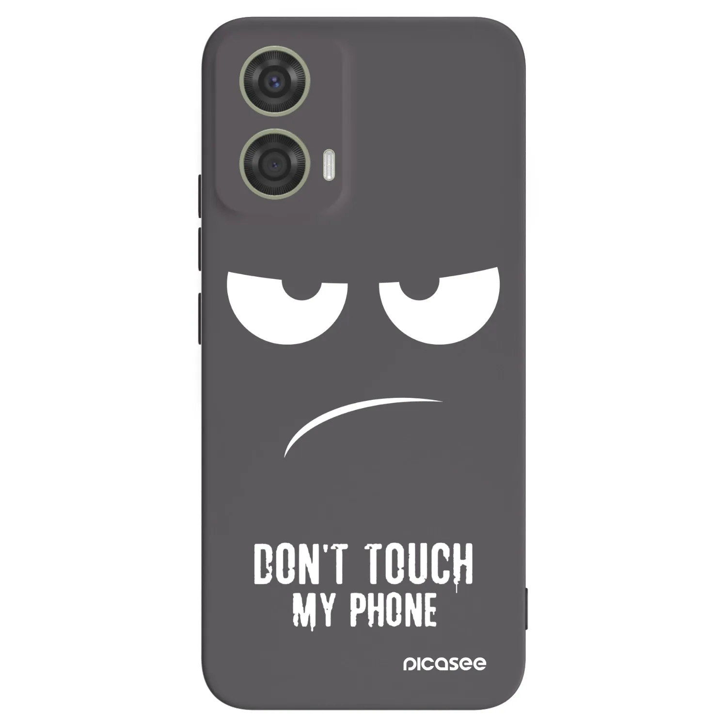 Picasee husă neagră din silicon pentru Motorola Moto G24 - Don't Touch My Phone