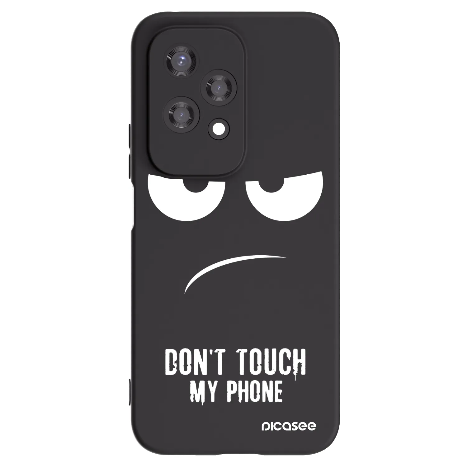 Picasee husă neagră din silicon pentru Honor 200 Lite - Don't Touch My Phone