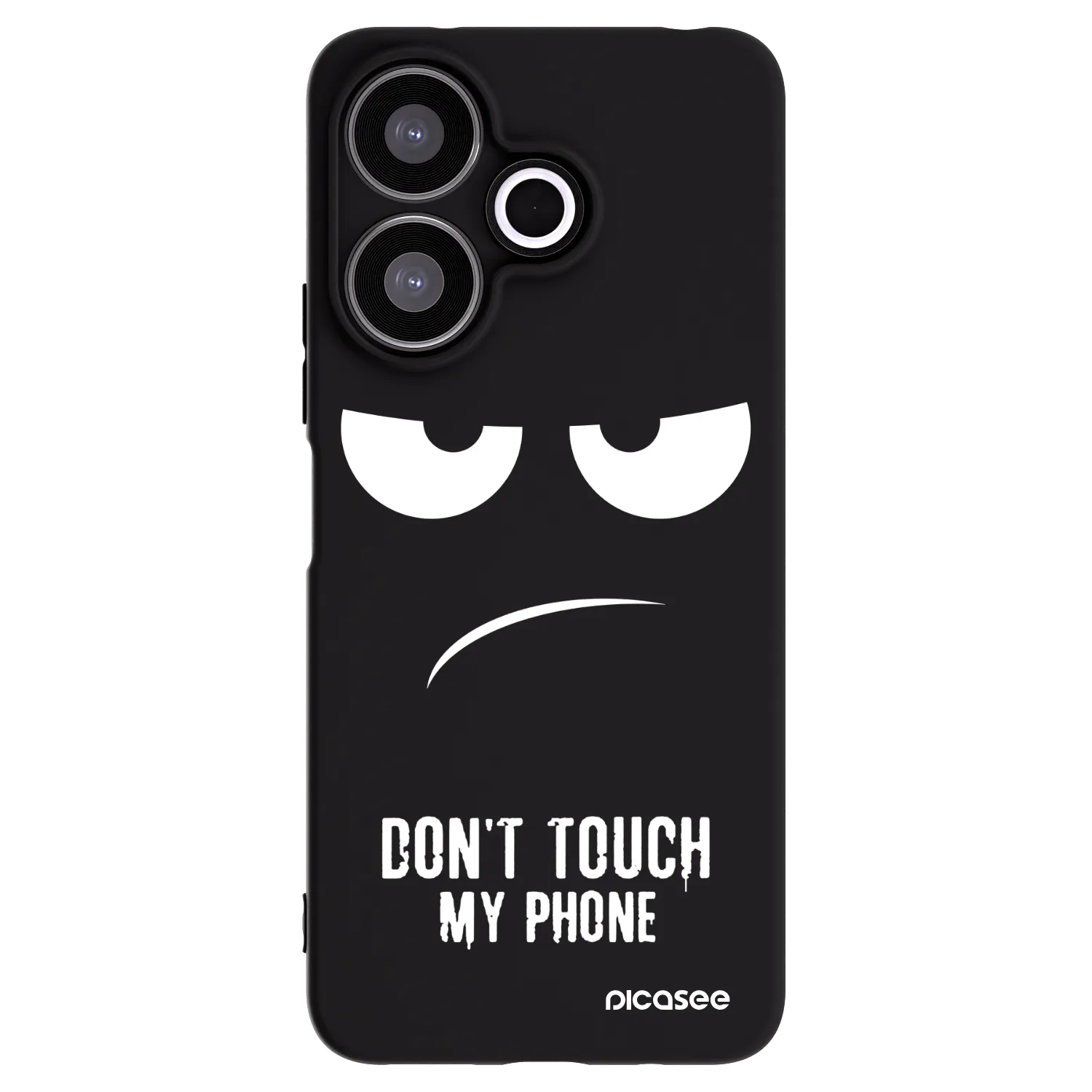 Picasee husă neagră din silicon pentru Xiaomi Redmi 13 4G - Don't Touch My Phone