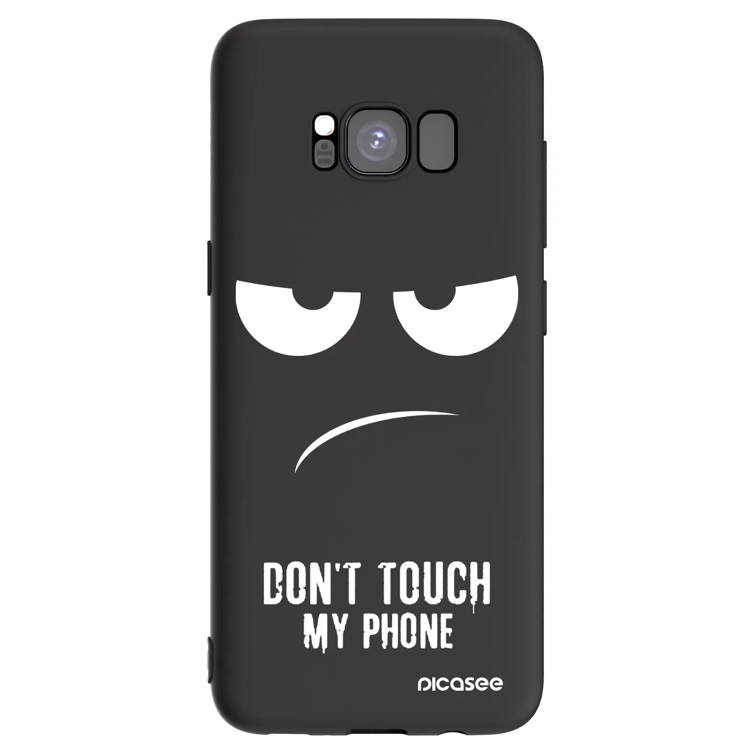 Picasee husă neagră din silicon pentru Samsung Galaxy S8 G950F - Don't Touch My Phone