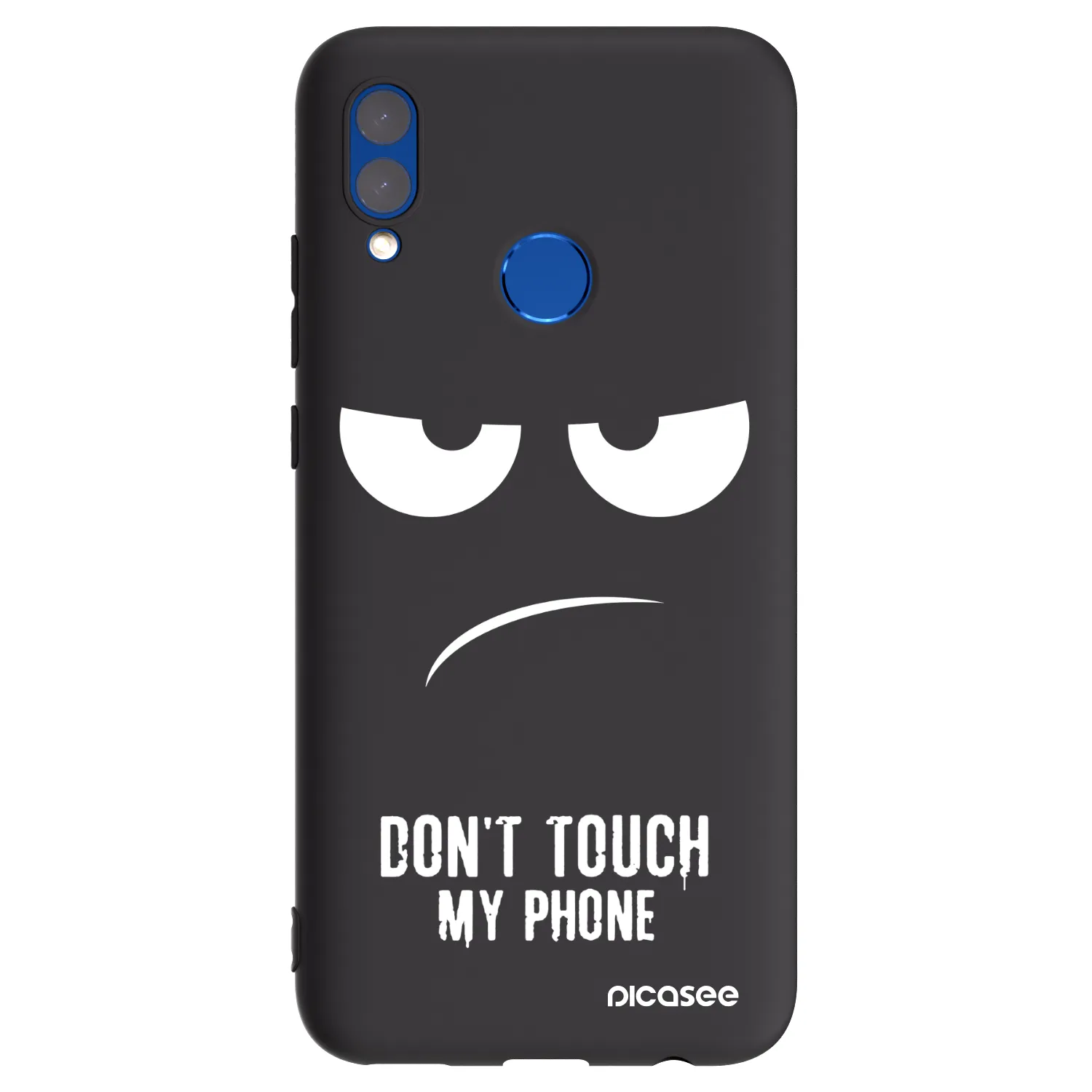 Picasee husă neagră din silicon pentru Honor 10 Lite - Don't Touch My Phone