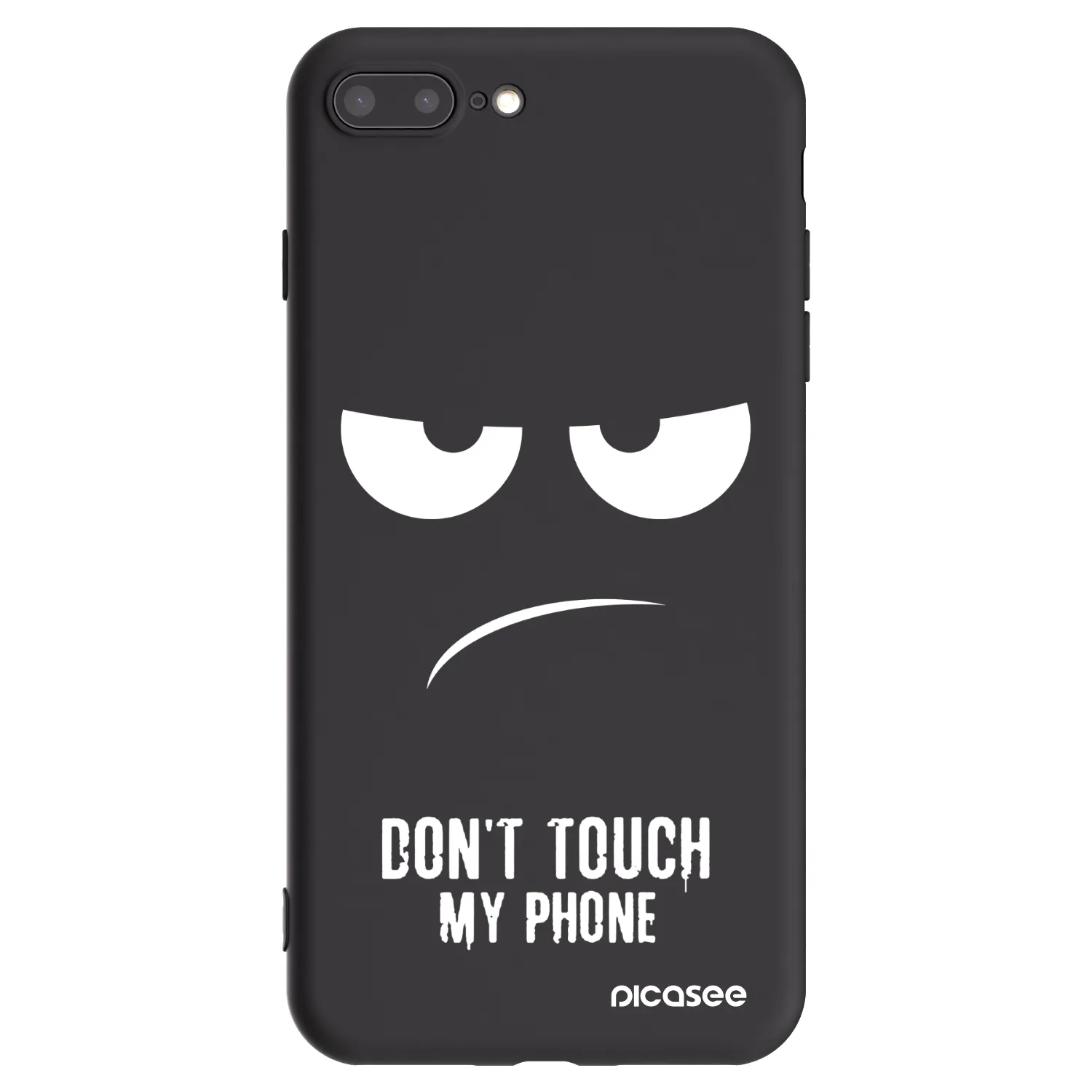 Picasee husă neagră din silicon pentru Apple iPhone 7 Plus - Don't Touch My Phone
