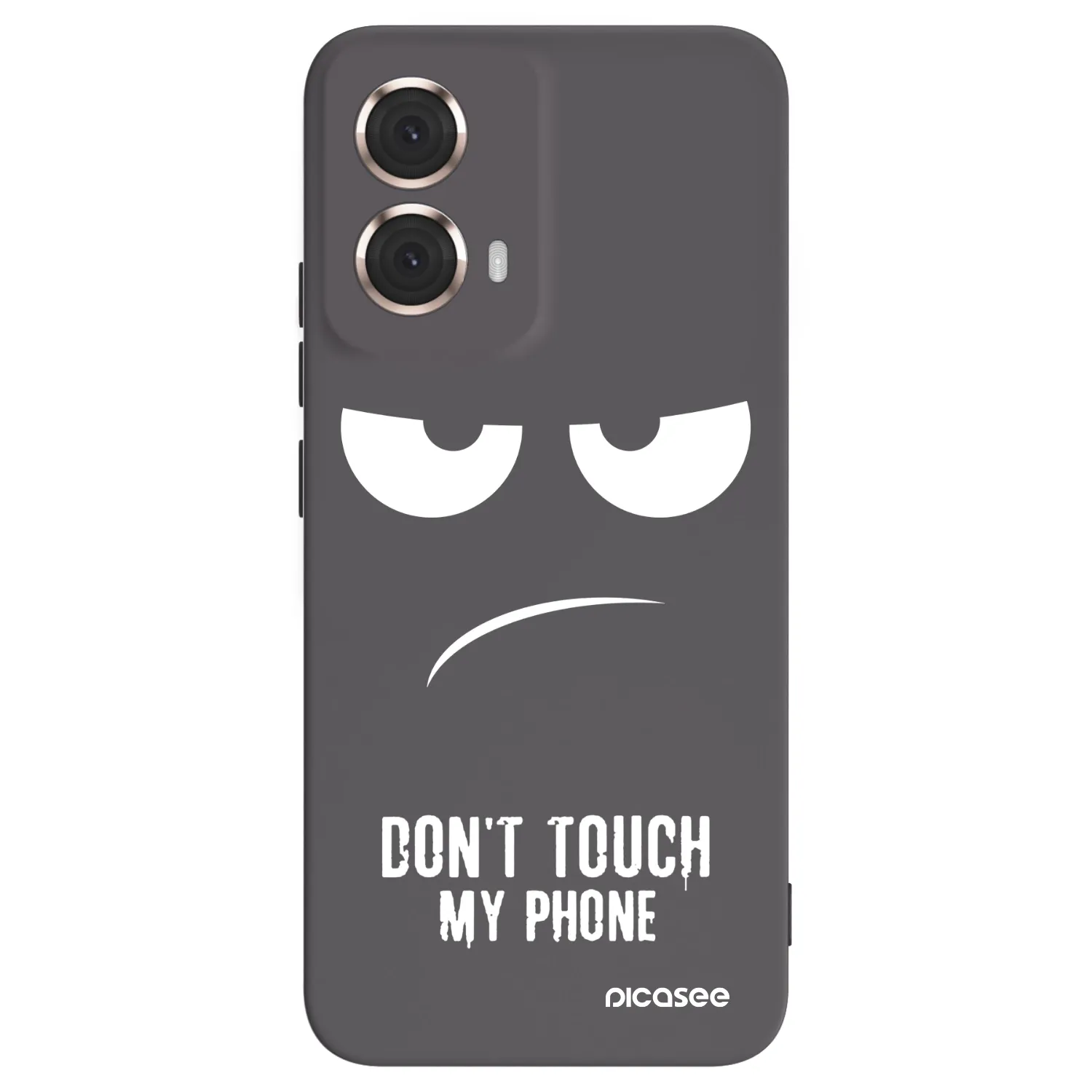 Picasee husă neagră din silicon pentru Motorola Moto G85 - Don't Touch My Phone