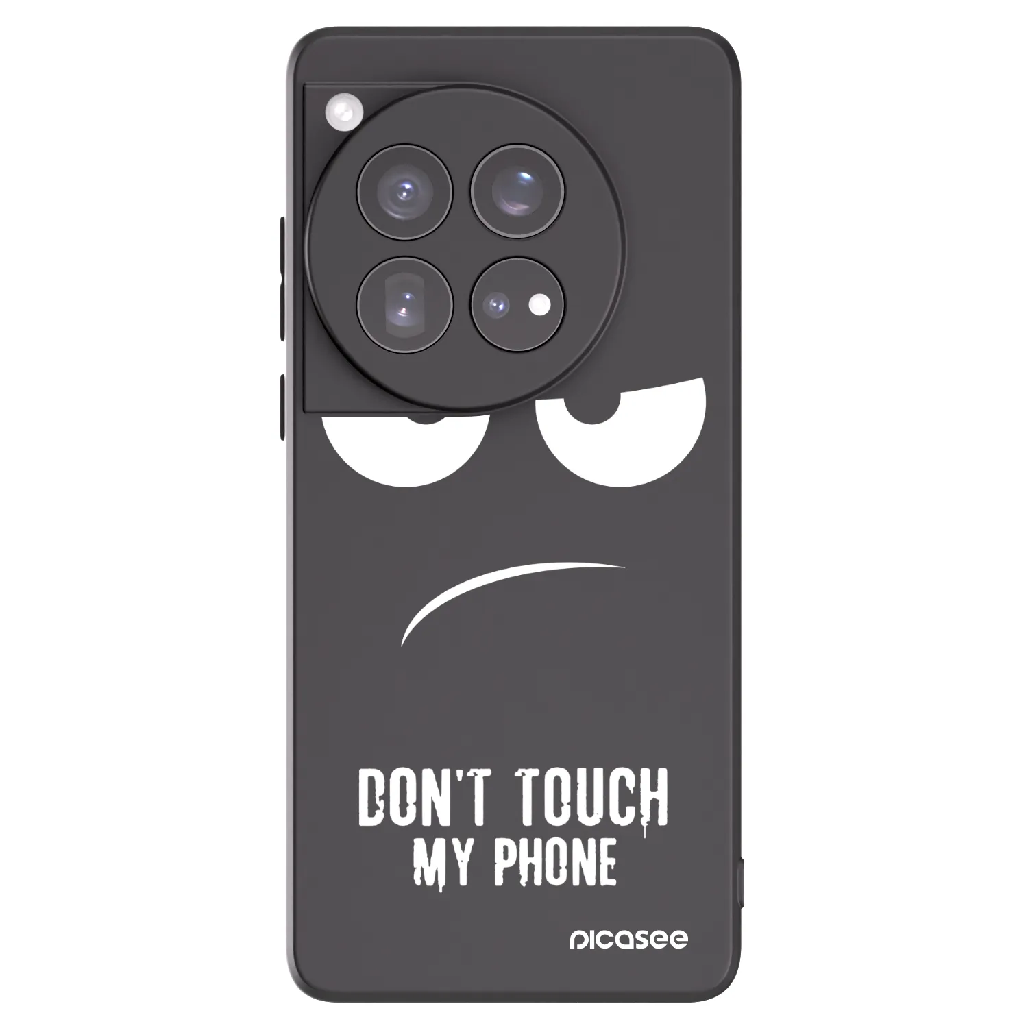 Picasee husă neagră din silicon pentru OnePlus 12 5G - Don't Touch My Phone