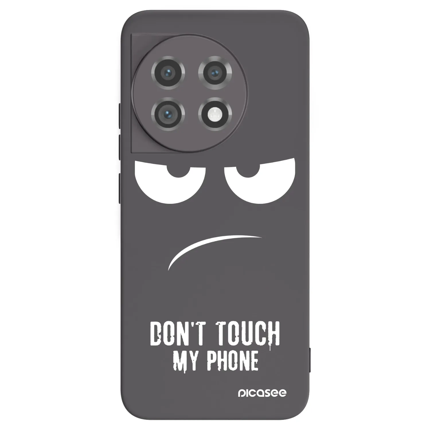 Picasee husă neagră din silicon pentru OnePlus 11 5G - Don't Touch My Phone