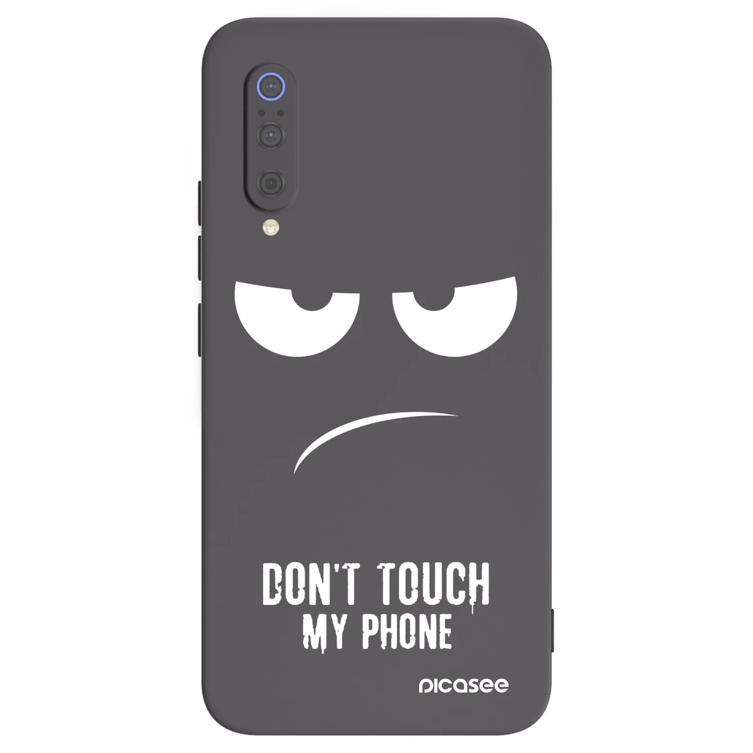 Picasee husă neagră din silicon pentru Xiaomi Mi 9 - Don't Touch My Phone