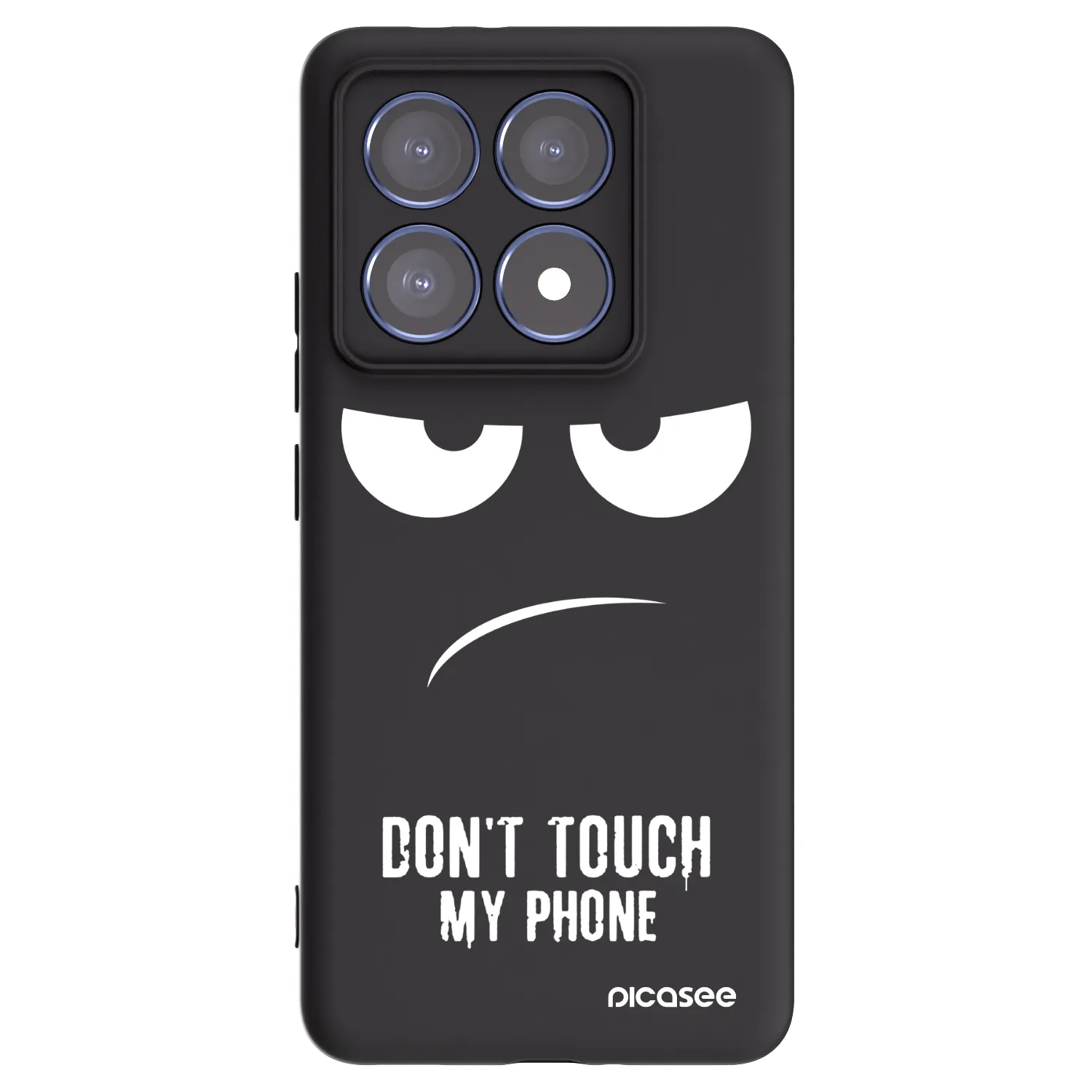 Picasee husă neagră din silicon pentru Xiaomi 14T Pro - Don't Touch My Phone