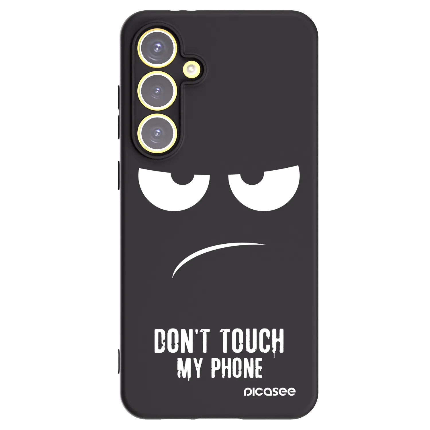Picasee husă neagră din silicon pentru Samsung Galaxy S24 FE S721B - Don't Touch My Phone