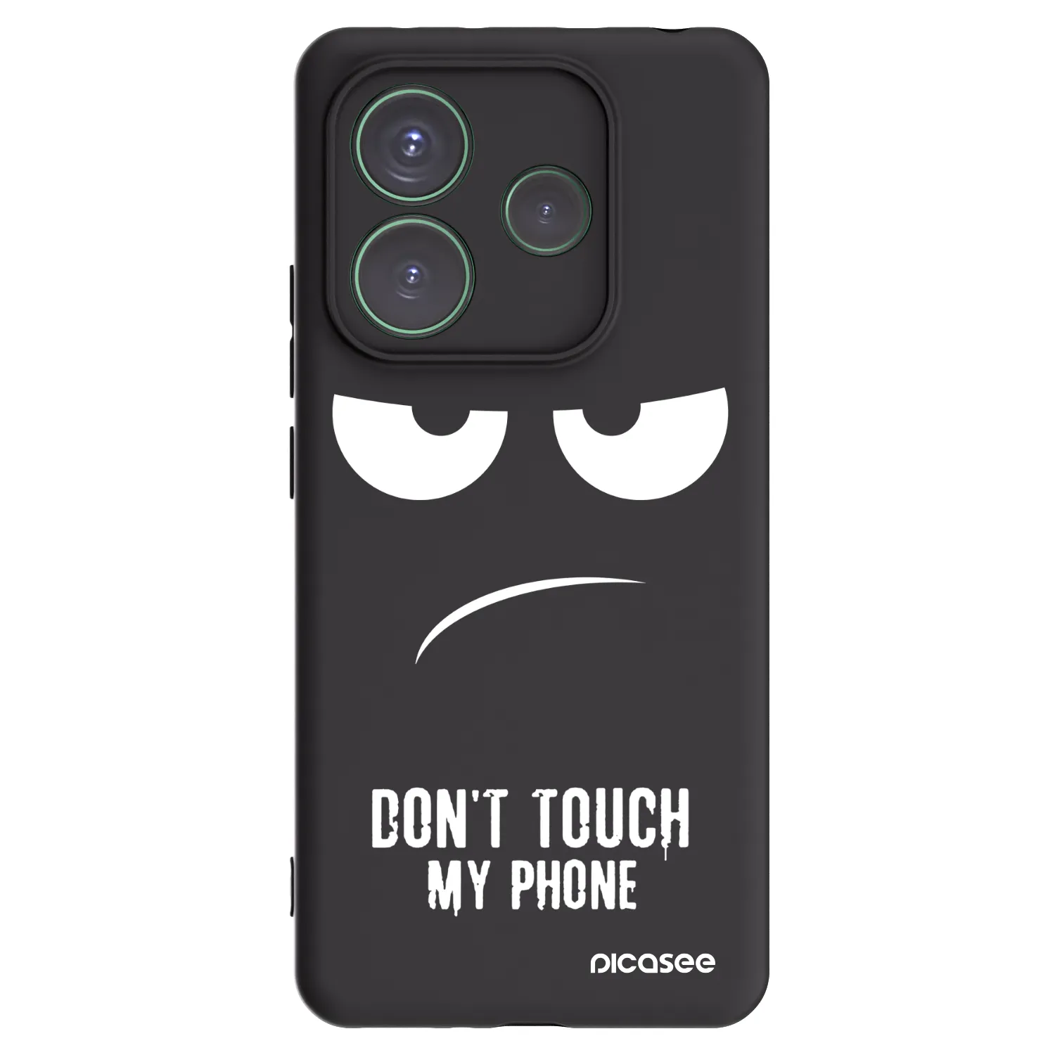 Picasee husă neagră din silicon pentru Xiaomi Redmi Note 14 5G - Don't Touch My Phone