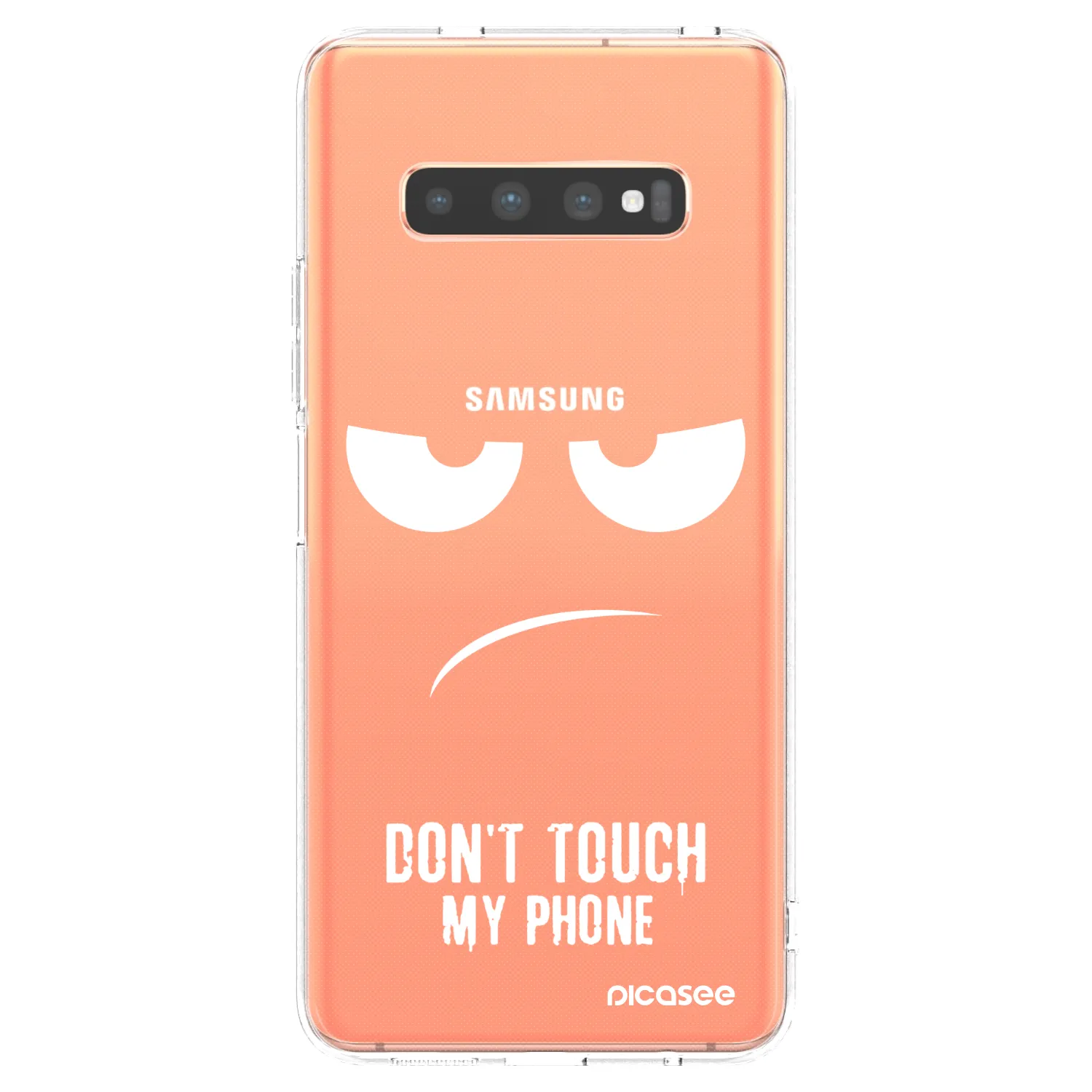 Picasee husă transparentă din silicon pentru Samsung Galaxy S10 Plus G975 - Don't Touch My Phone