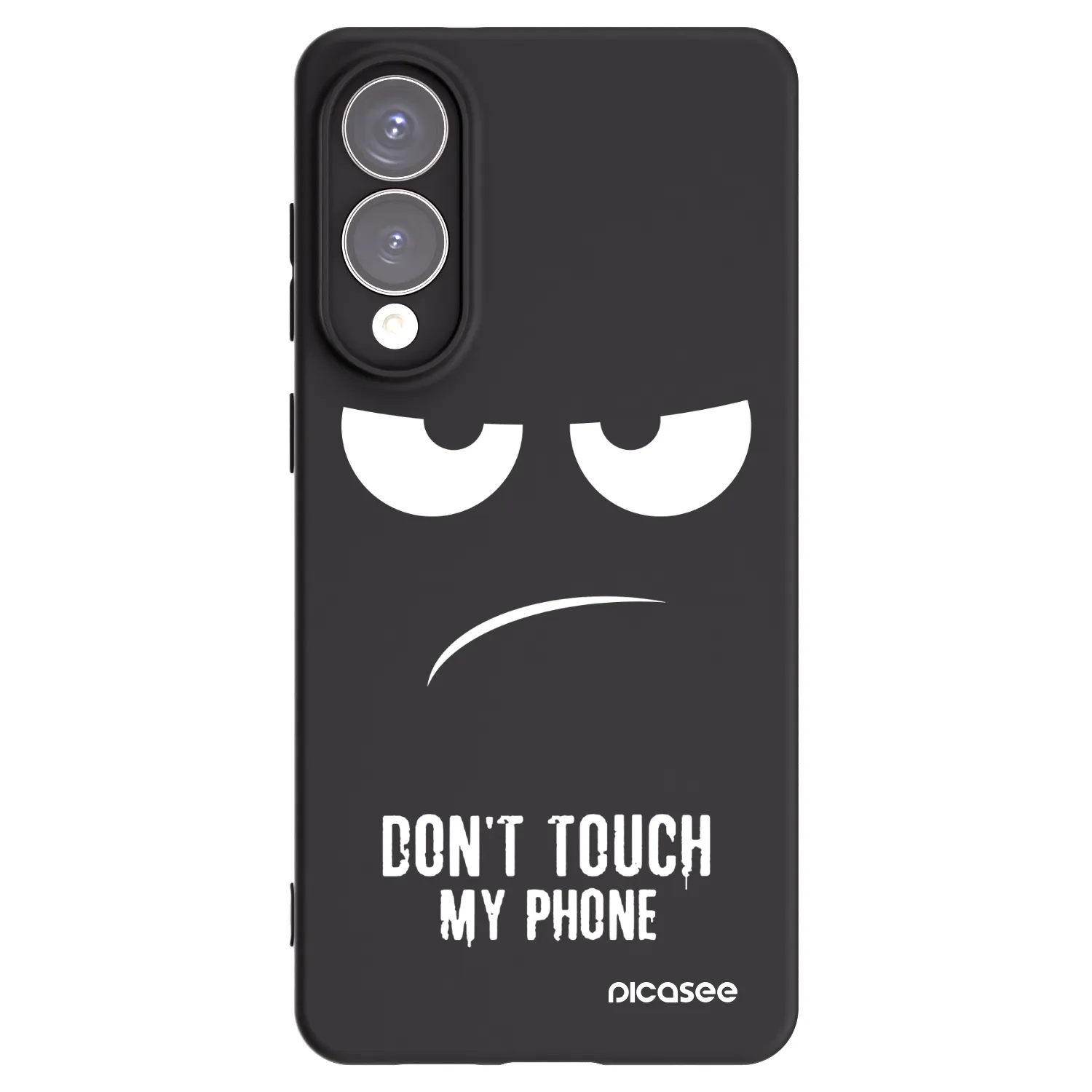 Picasee husă neagră din silicon pentru Samsung Galaxy S25 Edge 5G - Don't Touch My Phone
