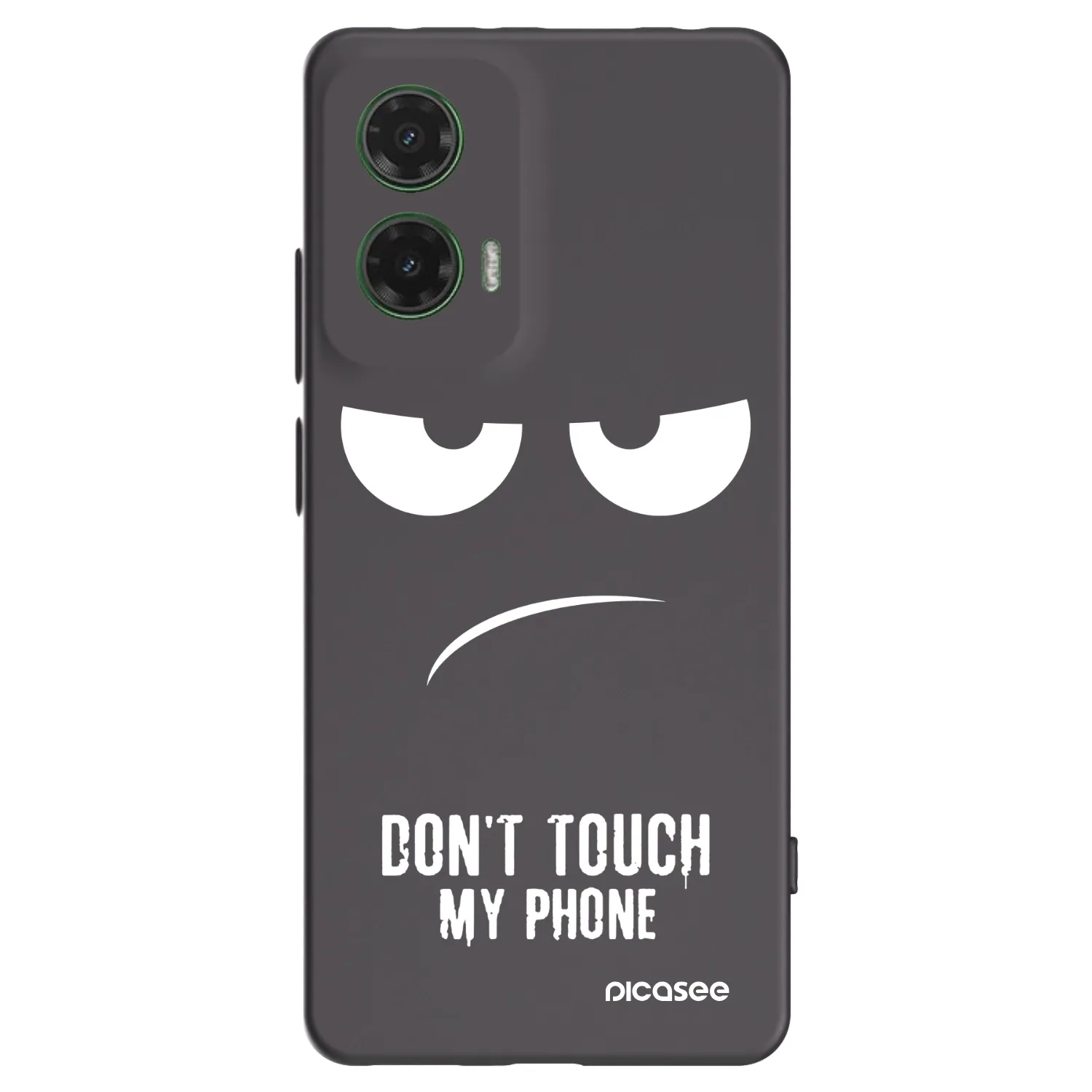 Picasee husă neagră din silicon pentru Motorola Moto G35 5G - Don't Touch My Phone
