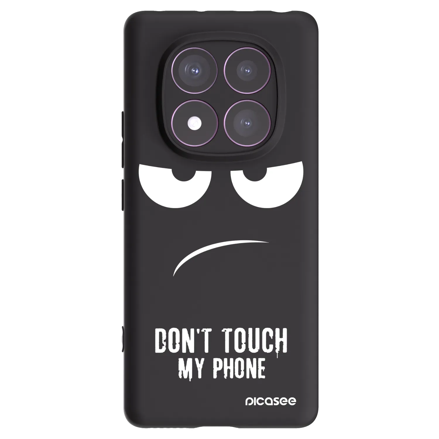 Picasee husă neagră din silicon pentru Xiaomi Redmi Note 14 Pro 4G - Don't Touch My Phone