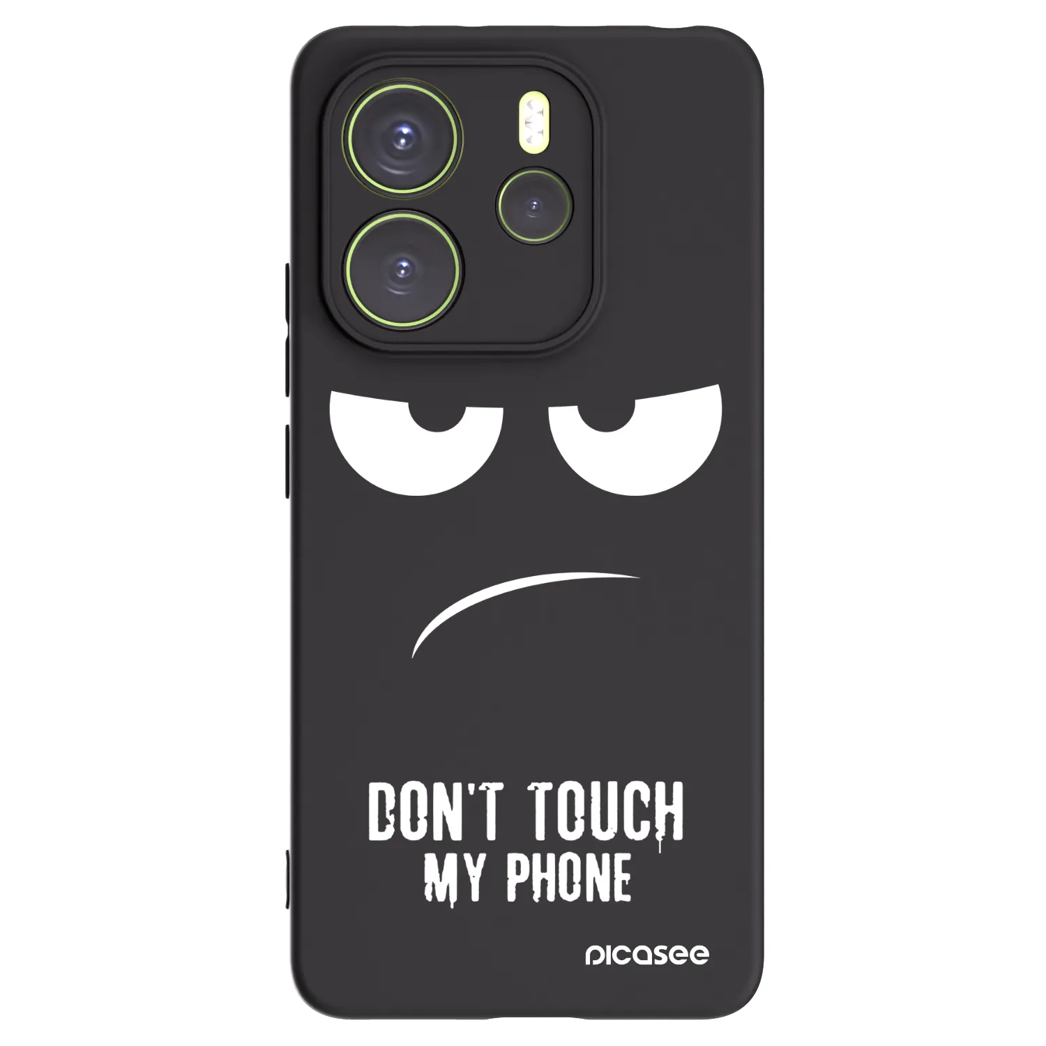 Picasee husă neagră din silicon pentru Xiaomi Redmi Note 14 4G - Don't Touch My Phone