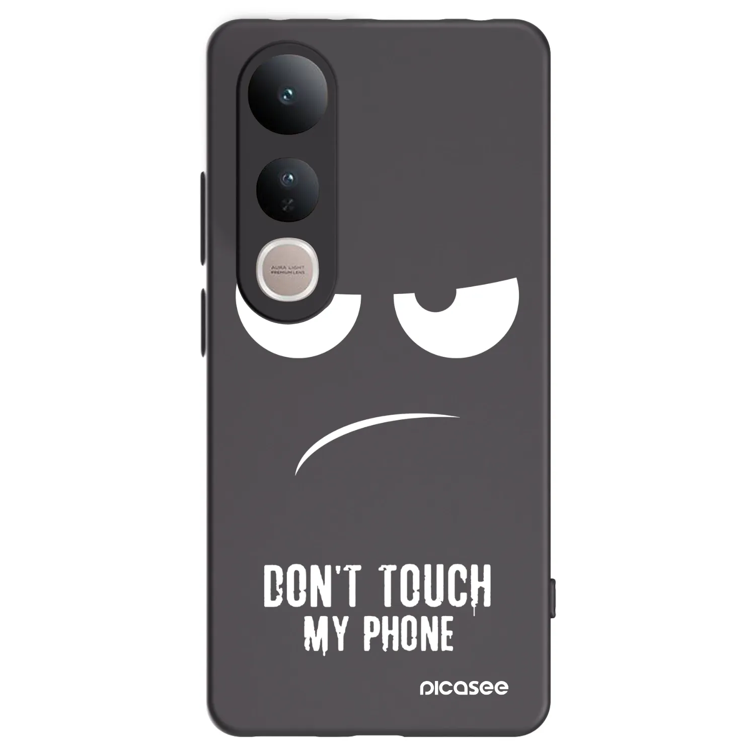 Picasee husă neagră din silicon pentru Vivo V50 Lite 5G - Don't Touch My Phone