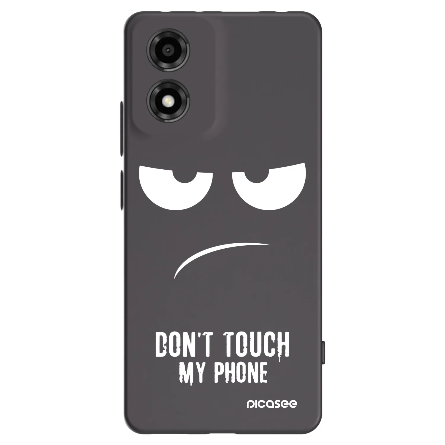 Picasee husă neagră din silicon pentru Motorola Moto E14 - Don't Touch My Phone