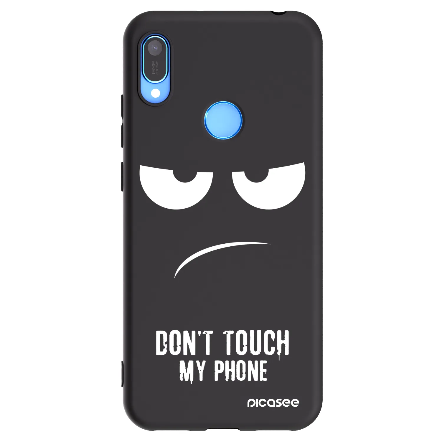 Picasee husă neagră din silicon pentru Huawei Y6 2019 - Don't Touch My Phone