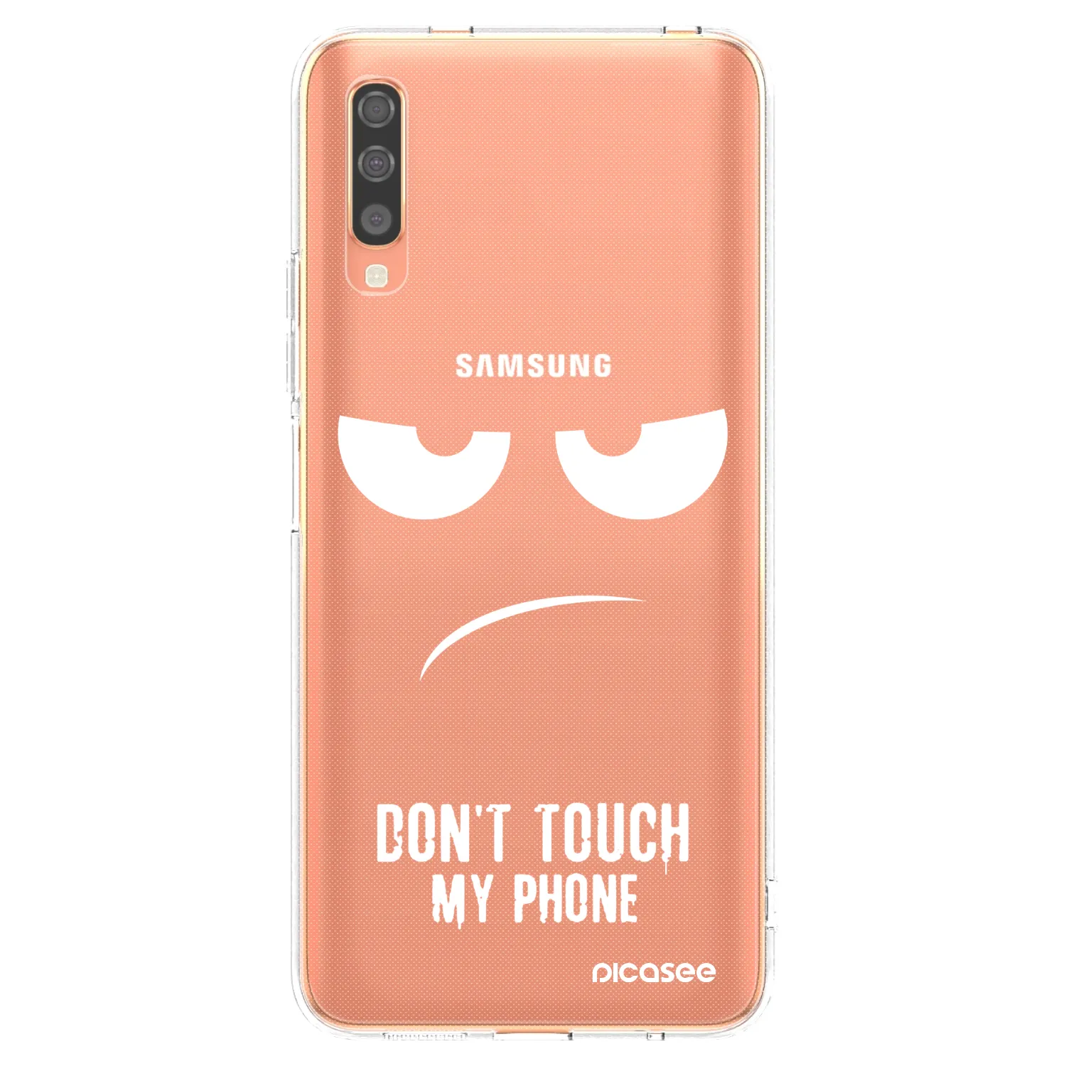 Picasee husă transparentă din silicon pentru Samsung Galaxy A70 A705F - Don't Touch My Phone