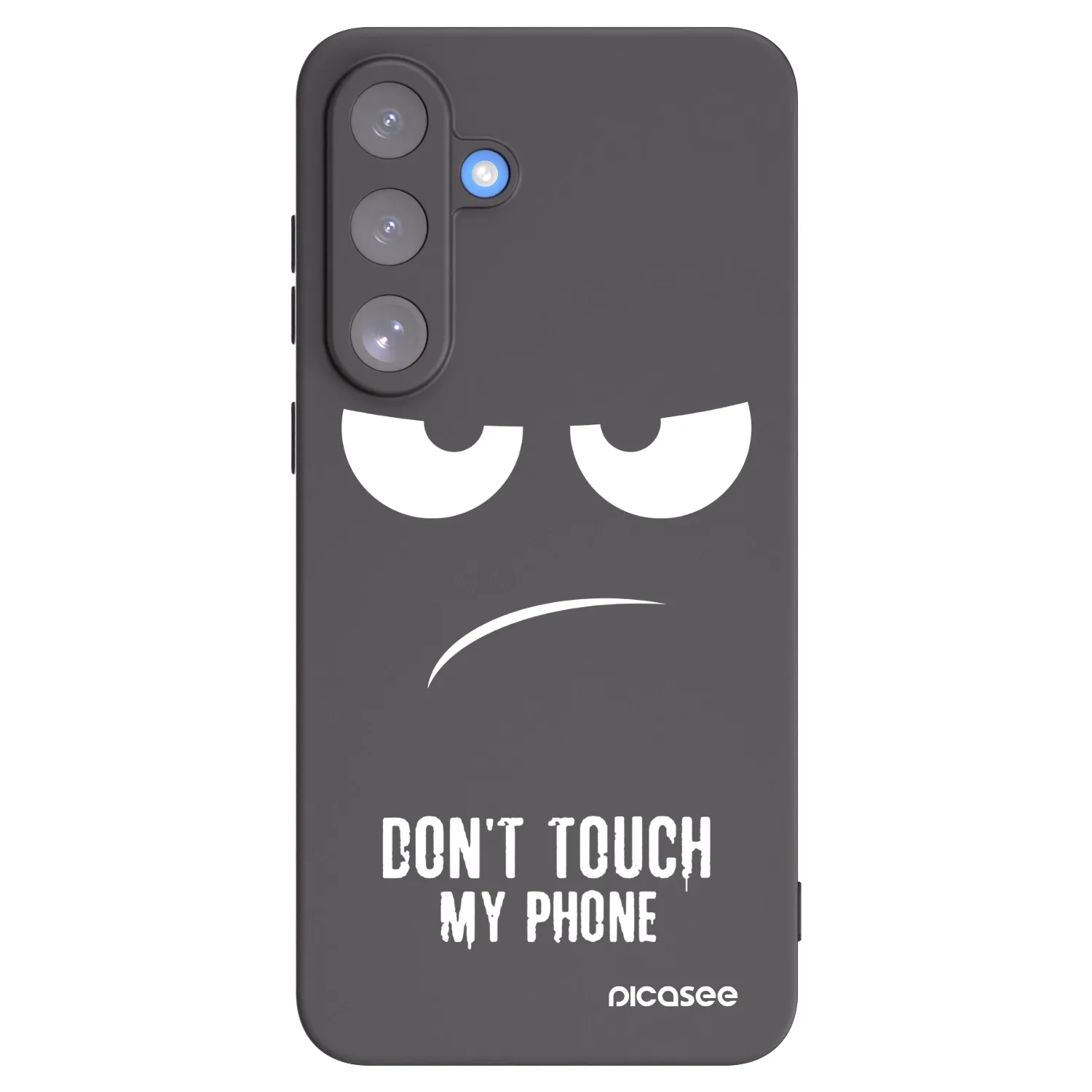 Picasee husă neagră din silicon pentru Samsung Galaxy S25 FE 5G - Don't Touch My Phone