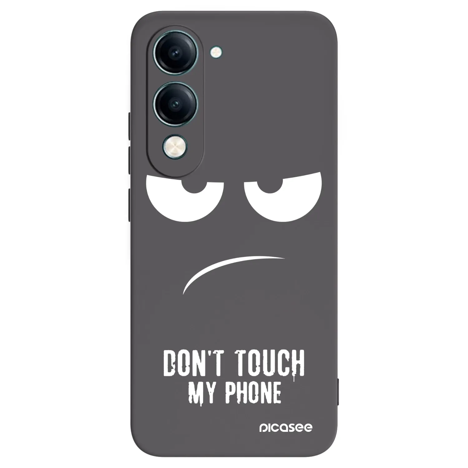 Picasee husă neagră din silicon pentru Vivo Y29s 5G - Don't Touch My Phone