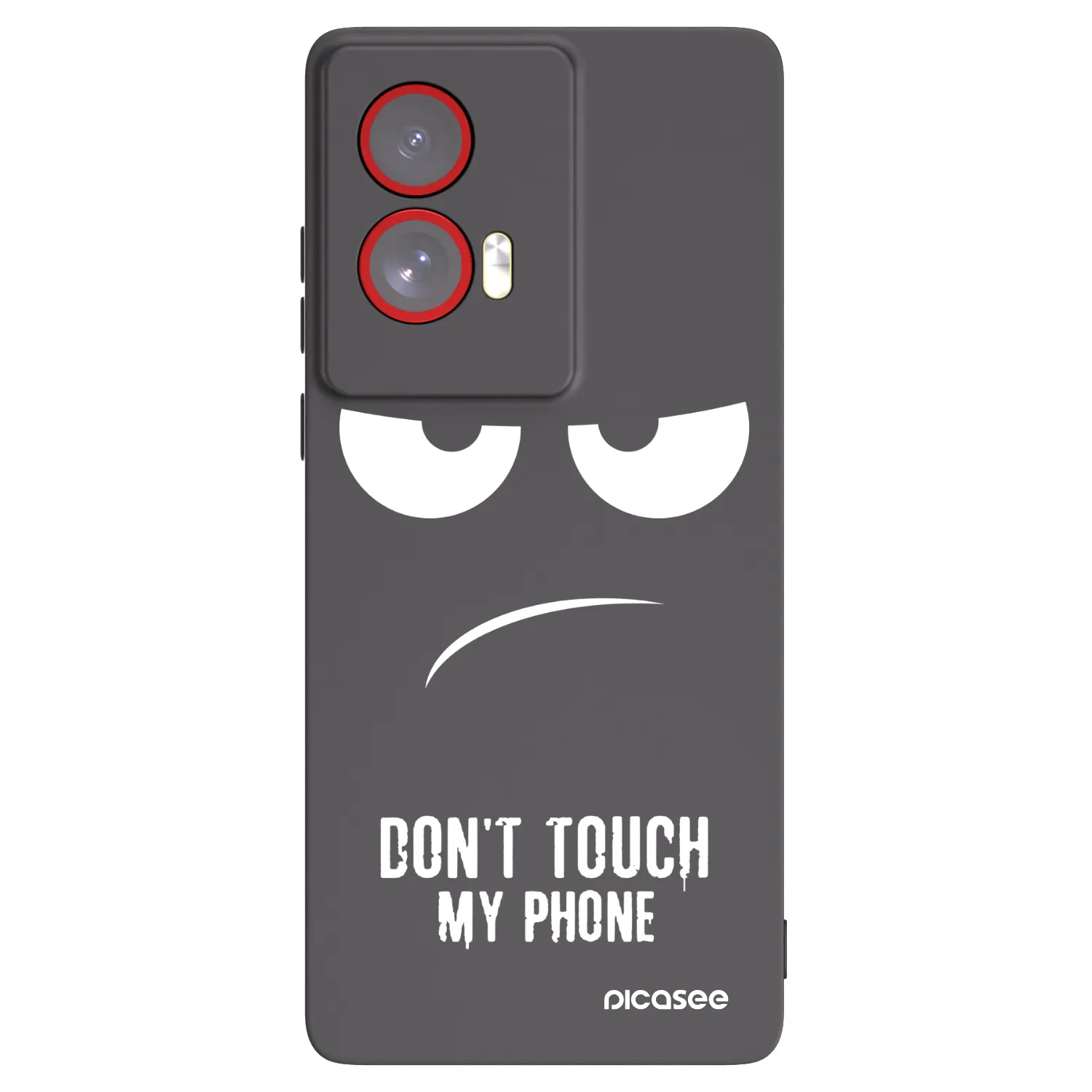 Picasee husă neagră din silicon pentru Motorola Edge 50 Fusion - Don't Touch My Phone