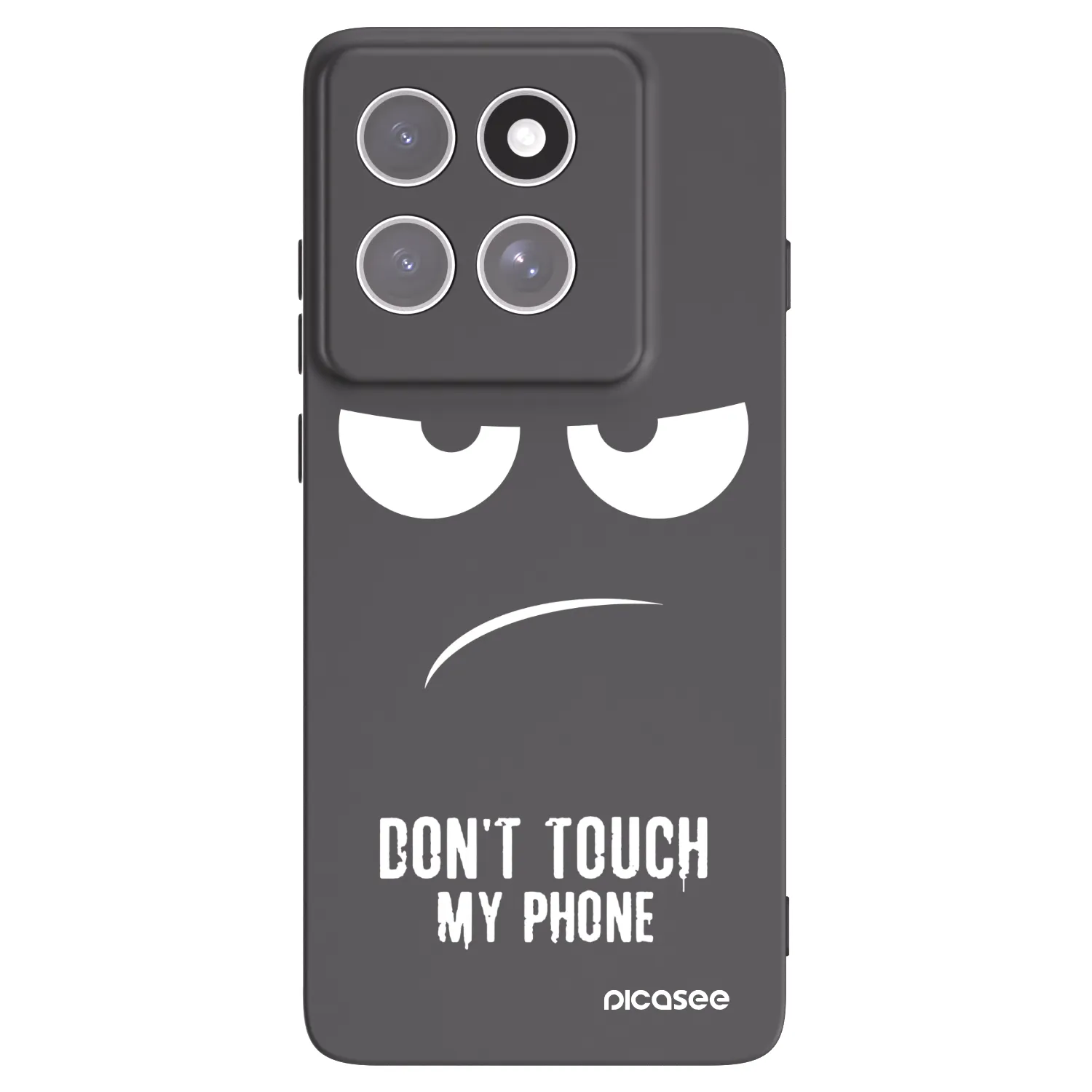Picasee husă neagră din silicon pentru Motorola Edge 60 Fusion - Don't Touch My Phone