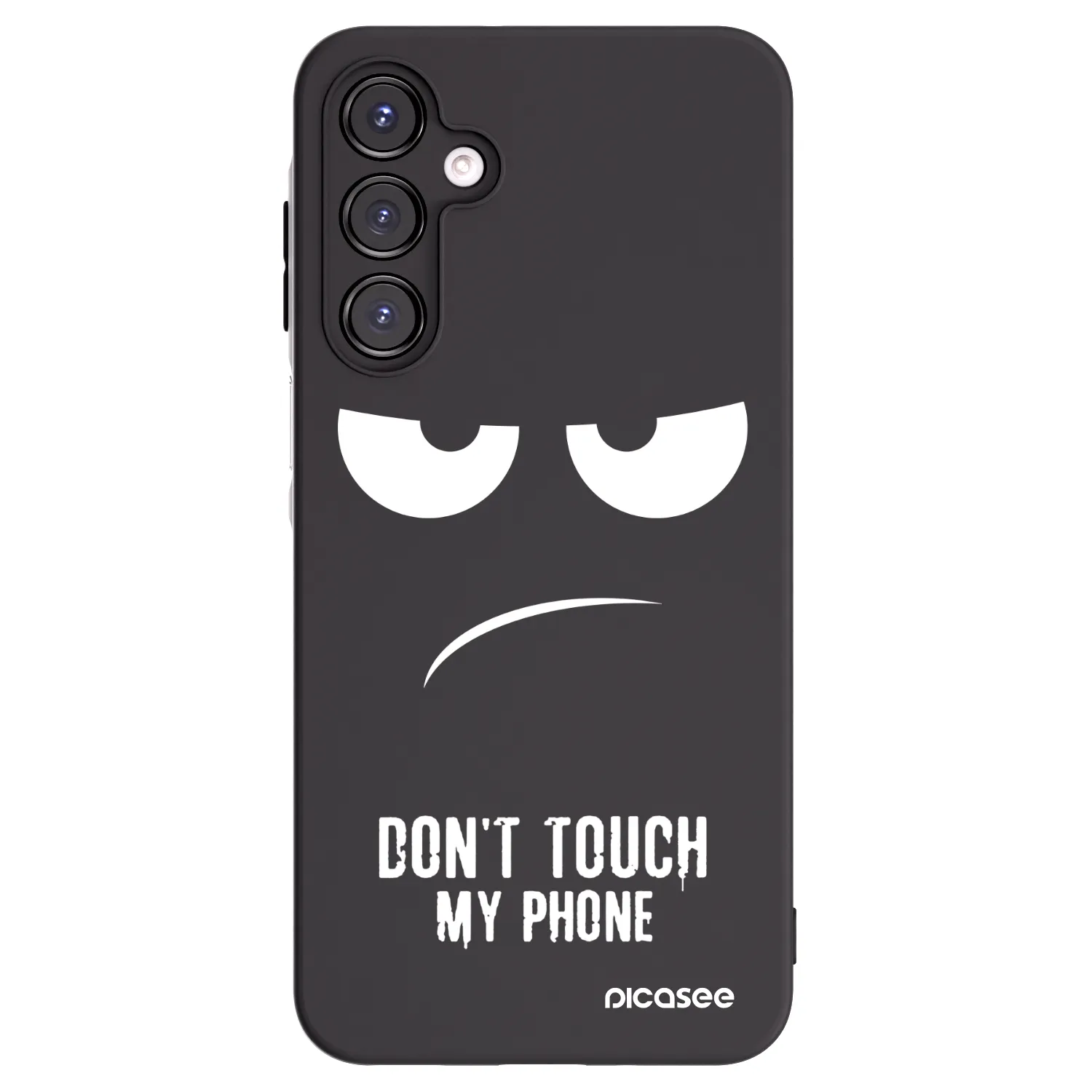 Picasee husă neagră din silicon pentru Samsung Galaxy A16 4G - Don't Touch My Phone