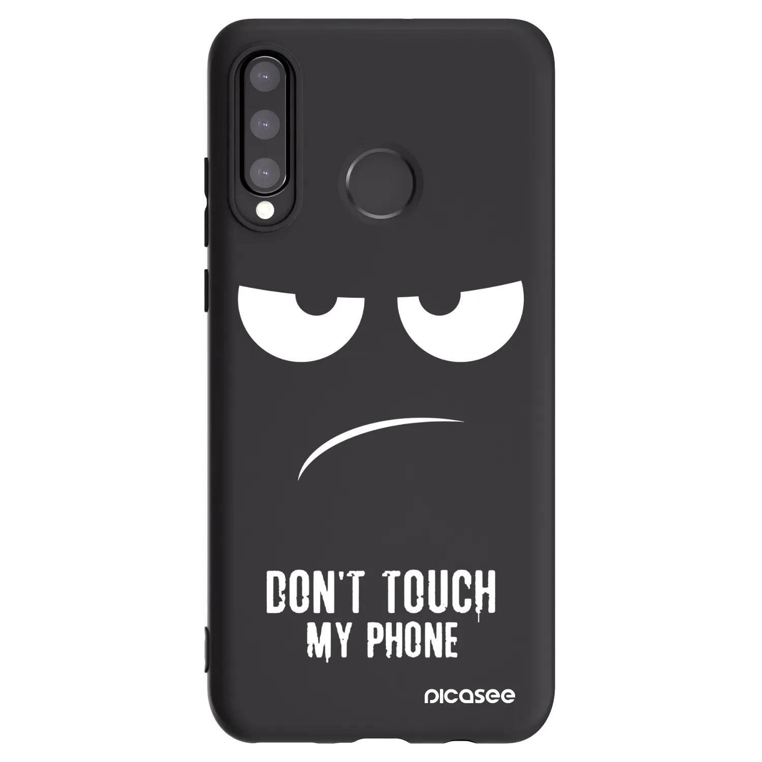 Picasee husă neagră din silicon pentru Huawei P30 Lite - Don't Touch My Phone