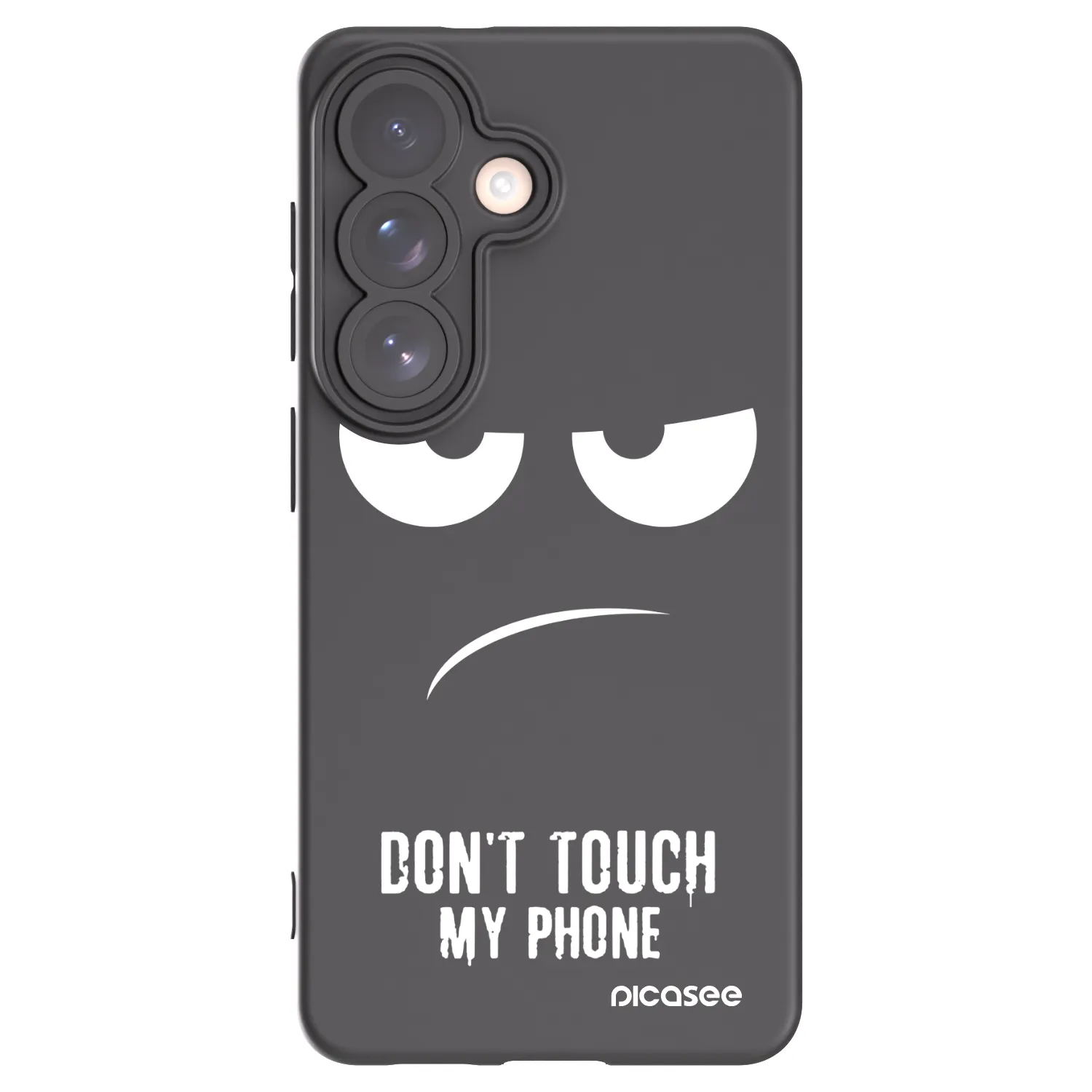 Picasee husă neagră din silicon pentru Samsung Galaxy S26 - Don't Touch My Phone