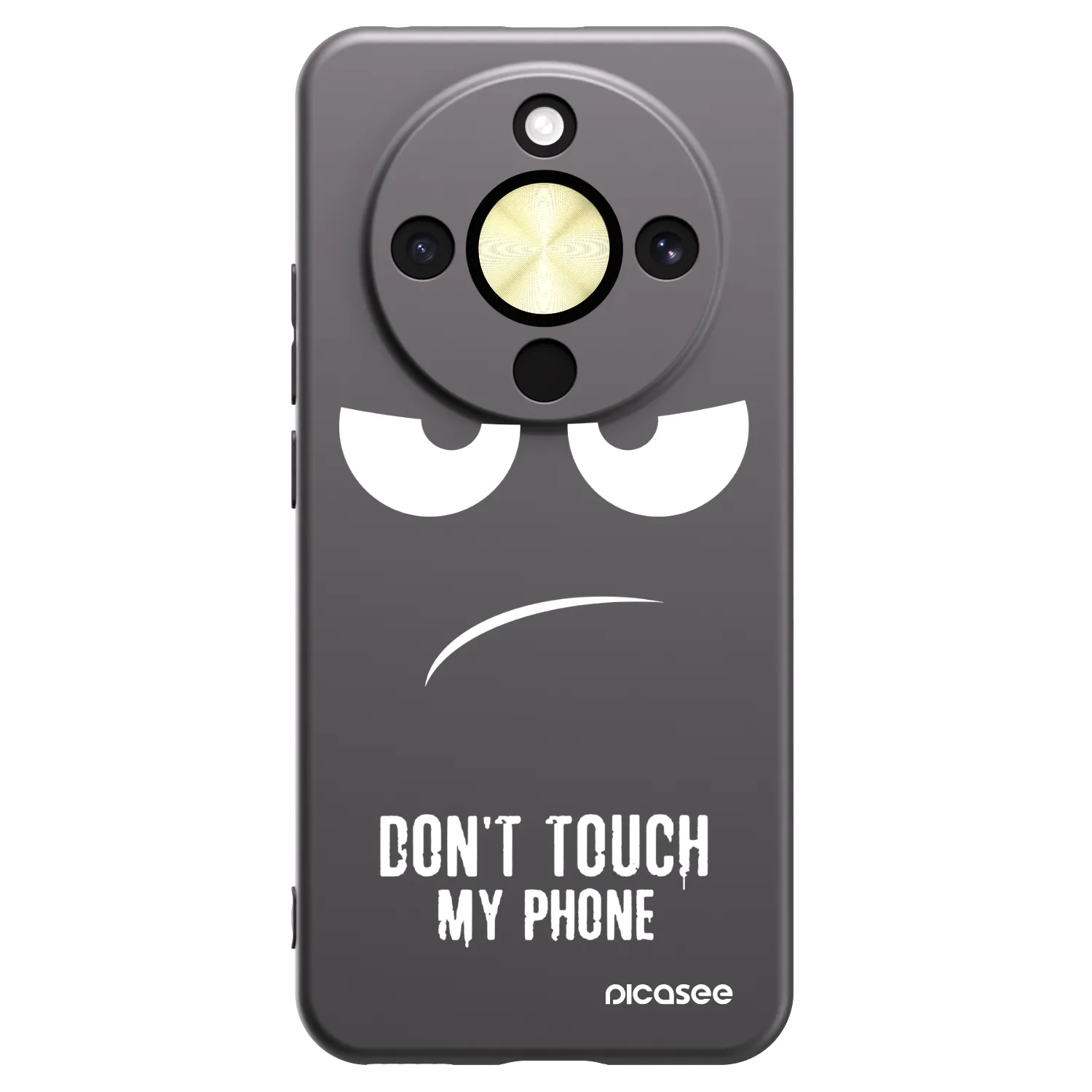 Picasee husă neagră din silicon pentru Honor Magic8 Lite 5G - Don't Touch My Phone