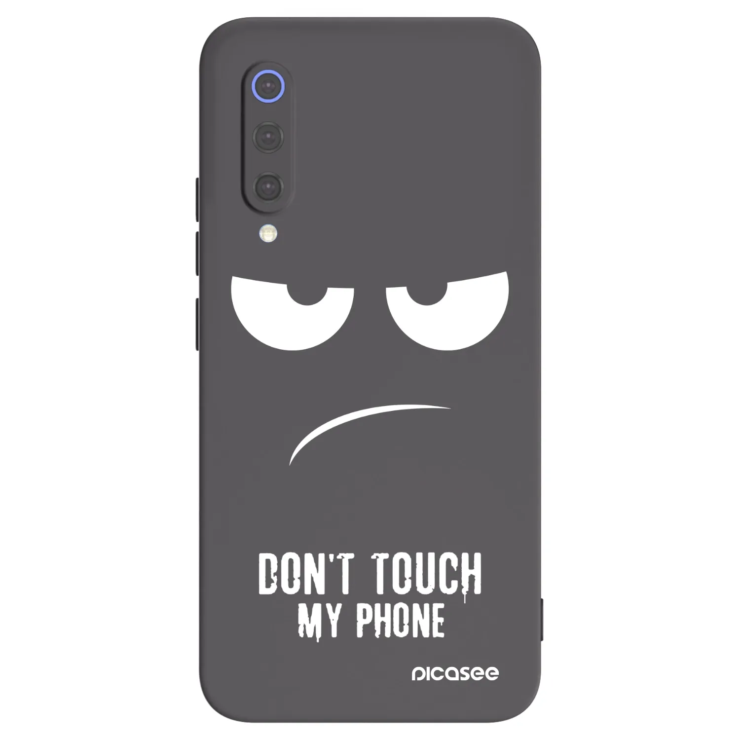 Picasee husă neagră din silicon pentru Xiaomi Mi 9 SE - Don't Touch My Phone