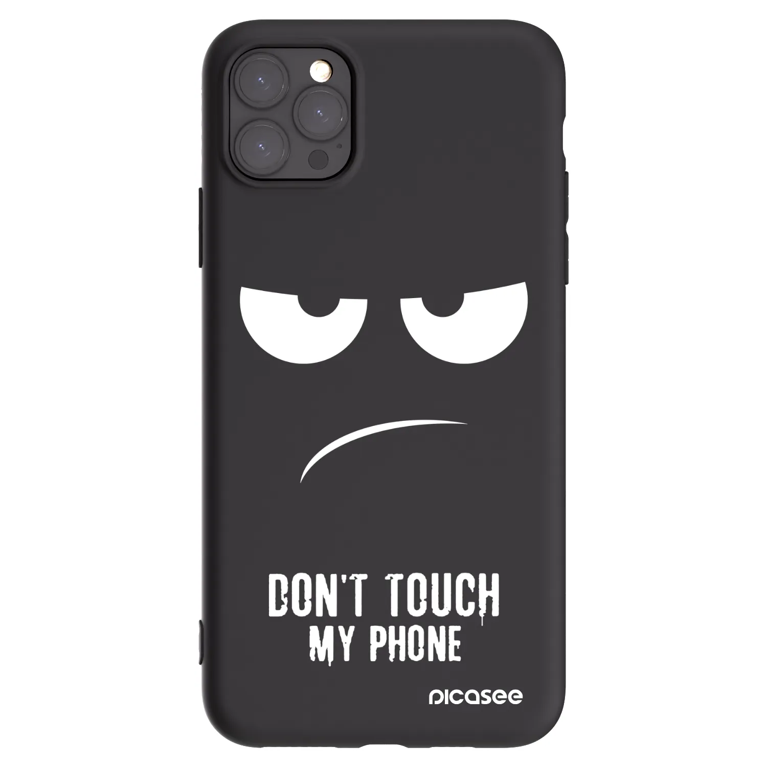 Picasee husă neagră din silicon pentru Apple iPhone 11 Pro Max - Don't Touch My Phone