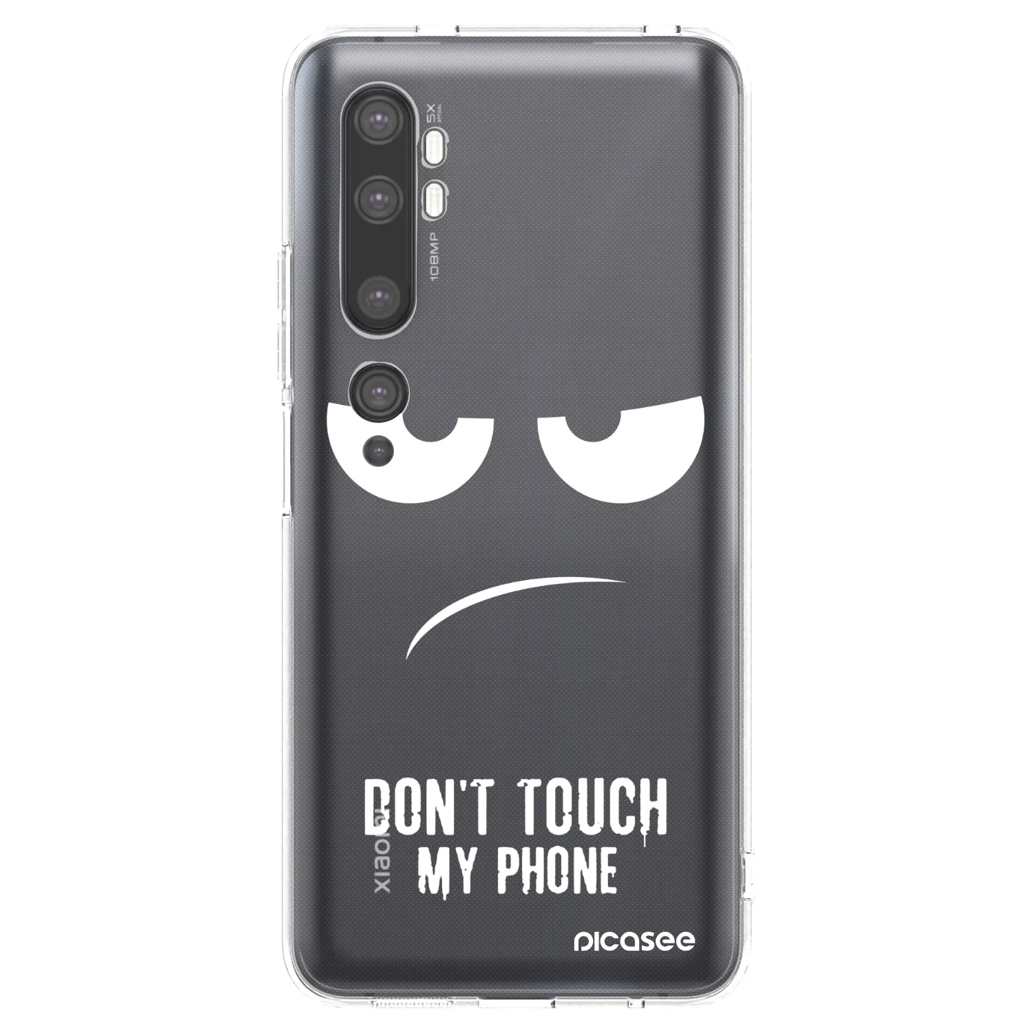 Picasee husă transparentă din silicon pentru Xiaomi Mi Note 10 (Pro) - Don't Touch My Phone