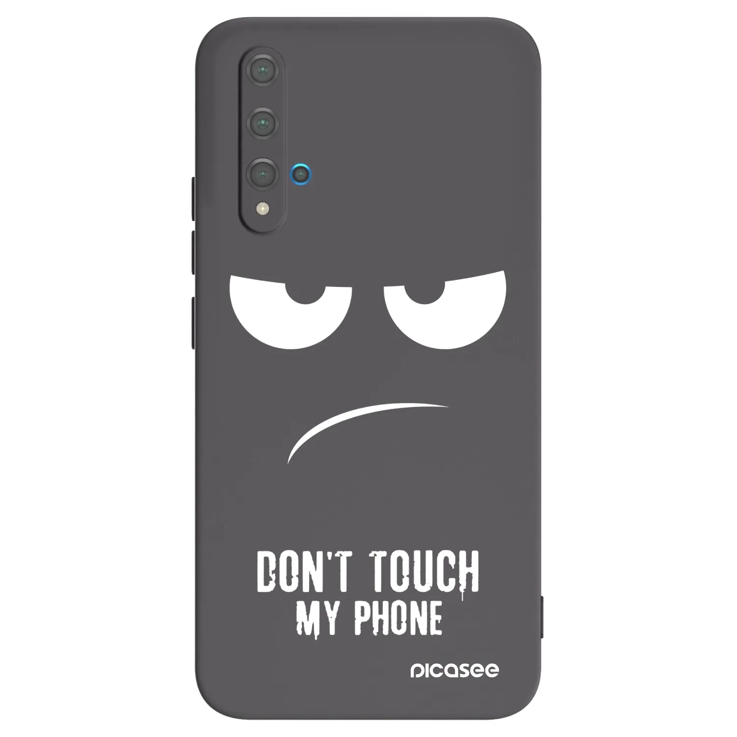 Picasee husă neagră din silicon pentru Huawei Nova 5T - Don't Touch My Phone