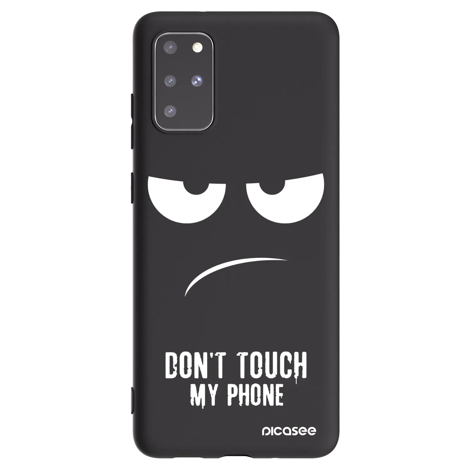 Picasee husă neagră din silicon pentru Samsung Galaxy S20+ G985F - Don't Touch My Phone