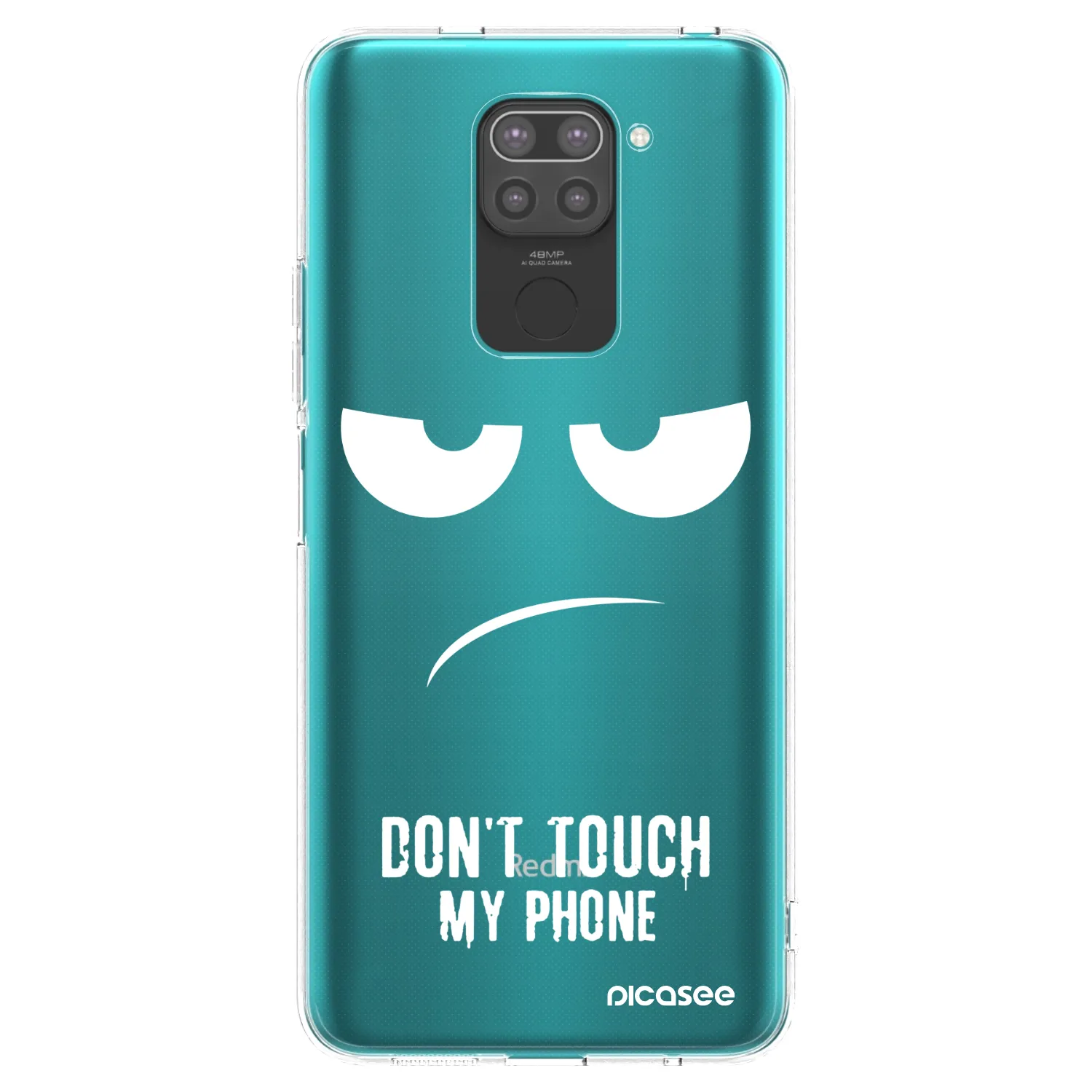 Picasee husă neagră din silicon pentru Xiaomi Redmi Note 9 - Don't Touch My Phone