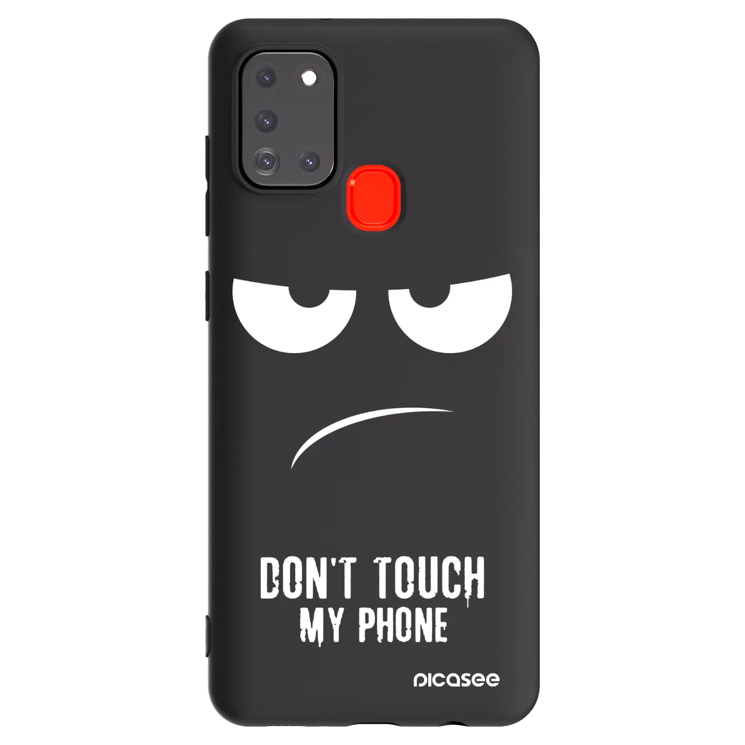 Picasee husă neagră din silicon pentru Samsung Galaxy A21s - Don't Touch My Phone