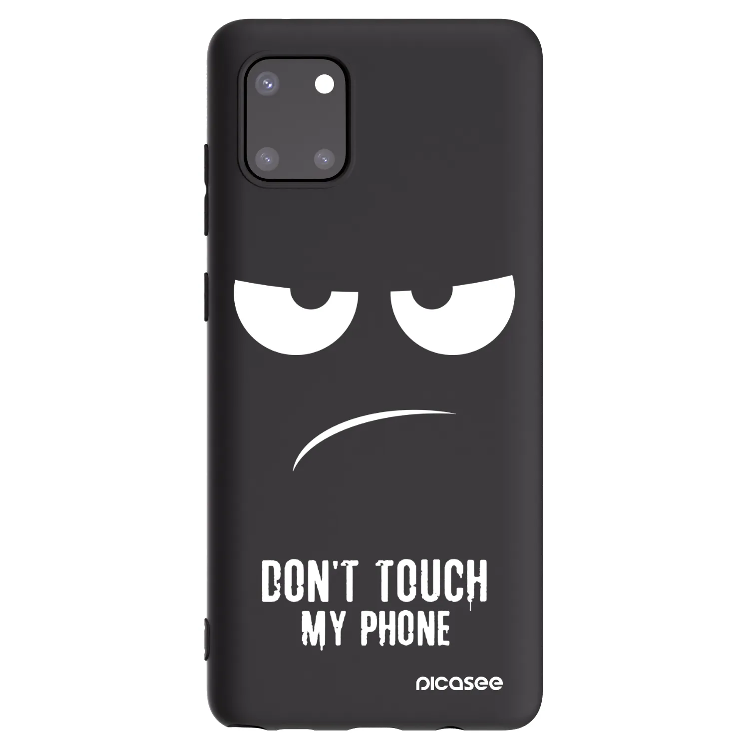 Picasee husă neagră din silicon pentru Samsung Galaxy Note 10 Lite N770F - Don't Touch My Phone