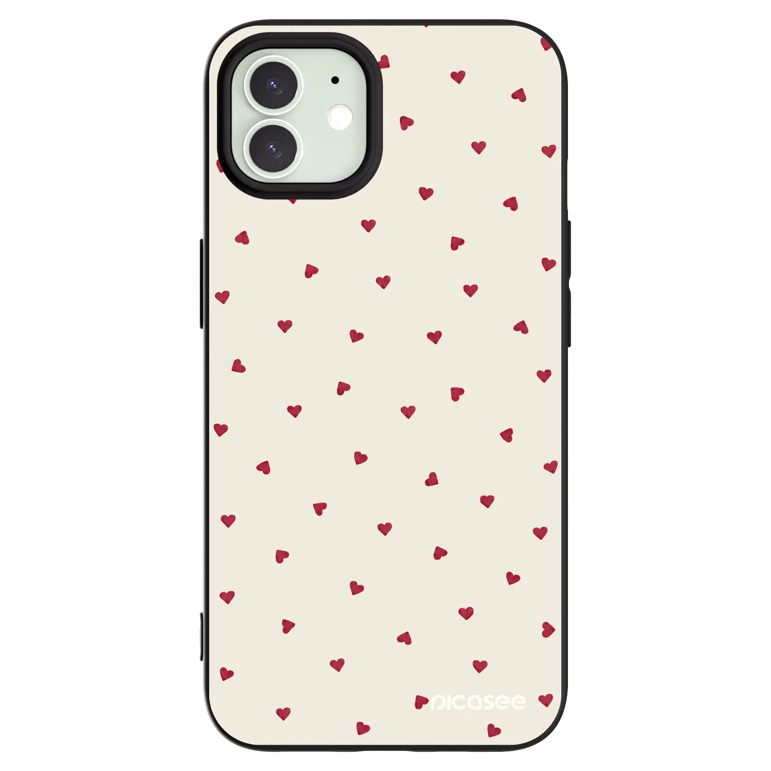 Picasee husă neagră din silicon pentru Apple iPhone 12 - Little Love