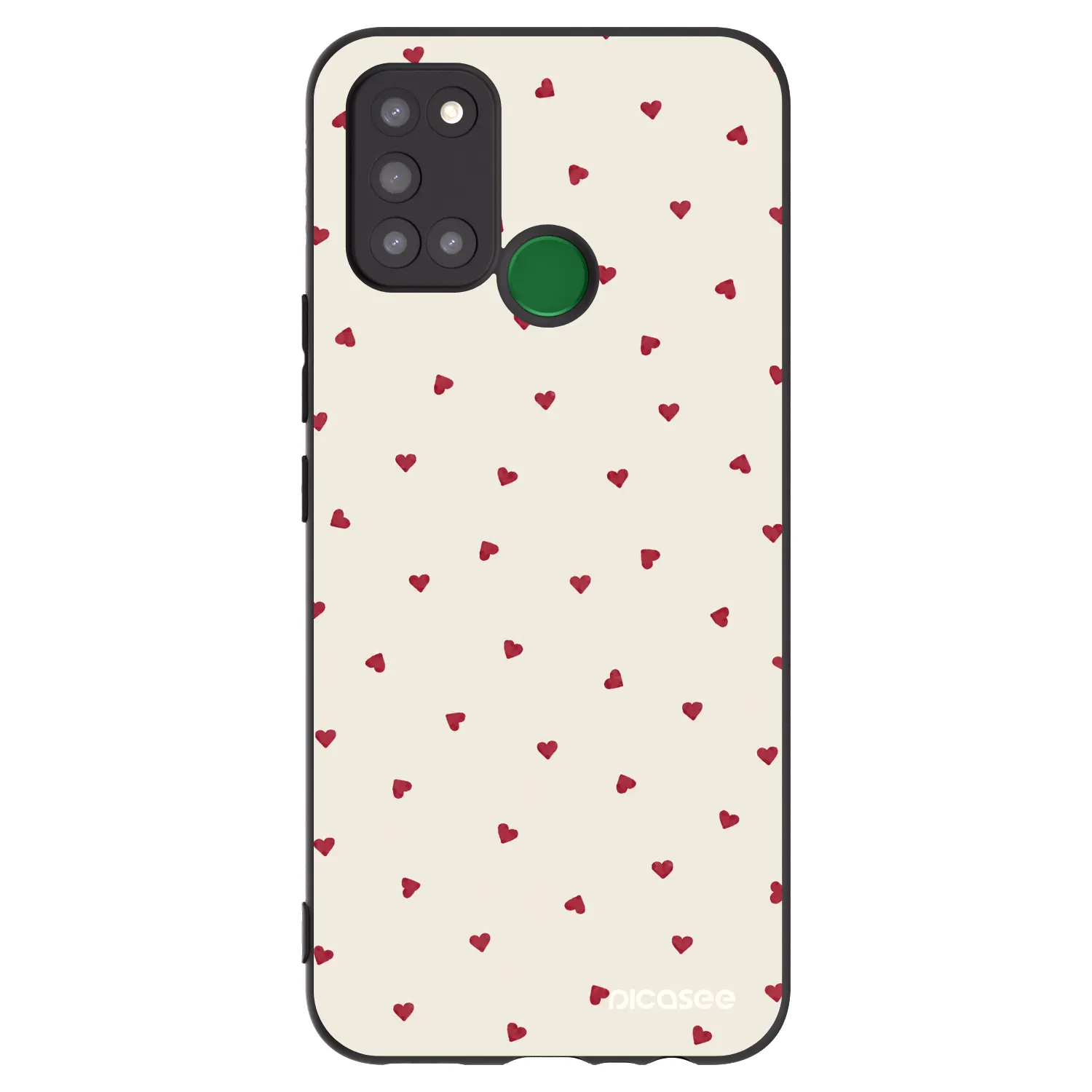 Picasee husă neagră din silicon pentru Realme 7i - Little Love