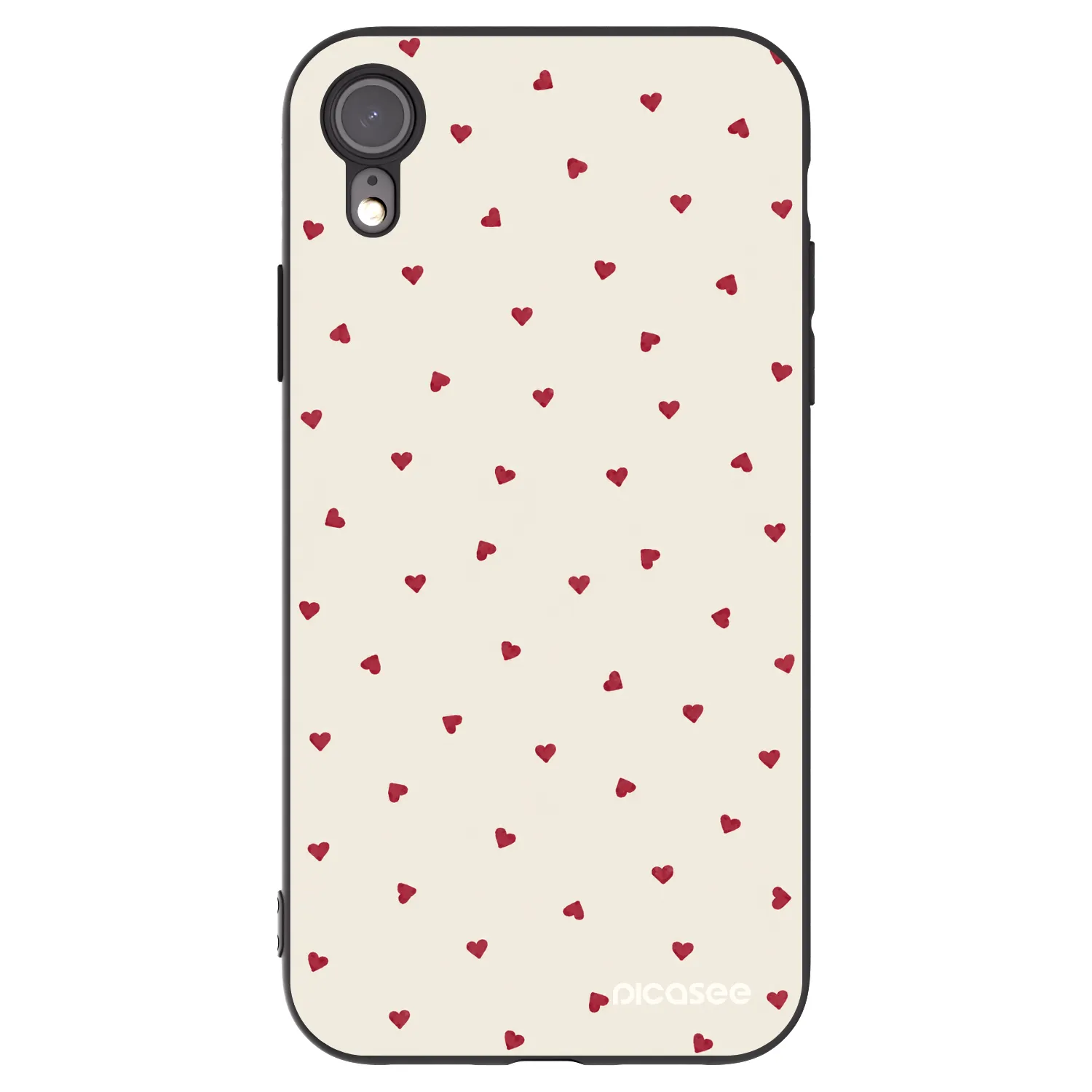 Picasee husă neagră din silicon pentru Apple iPhone XR - Little Love