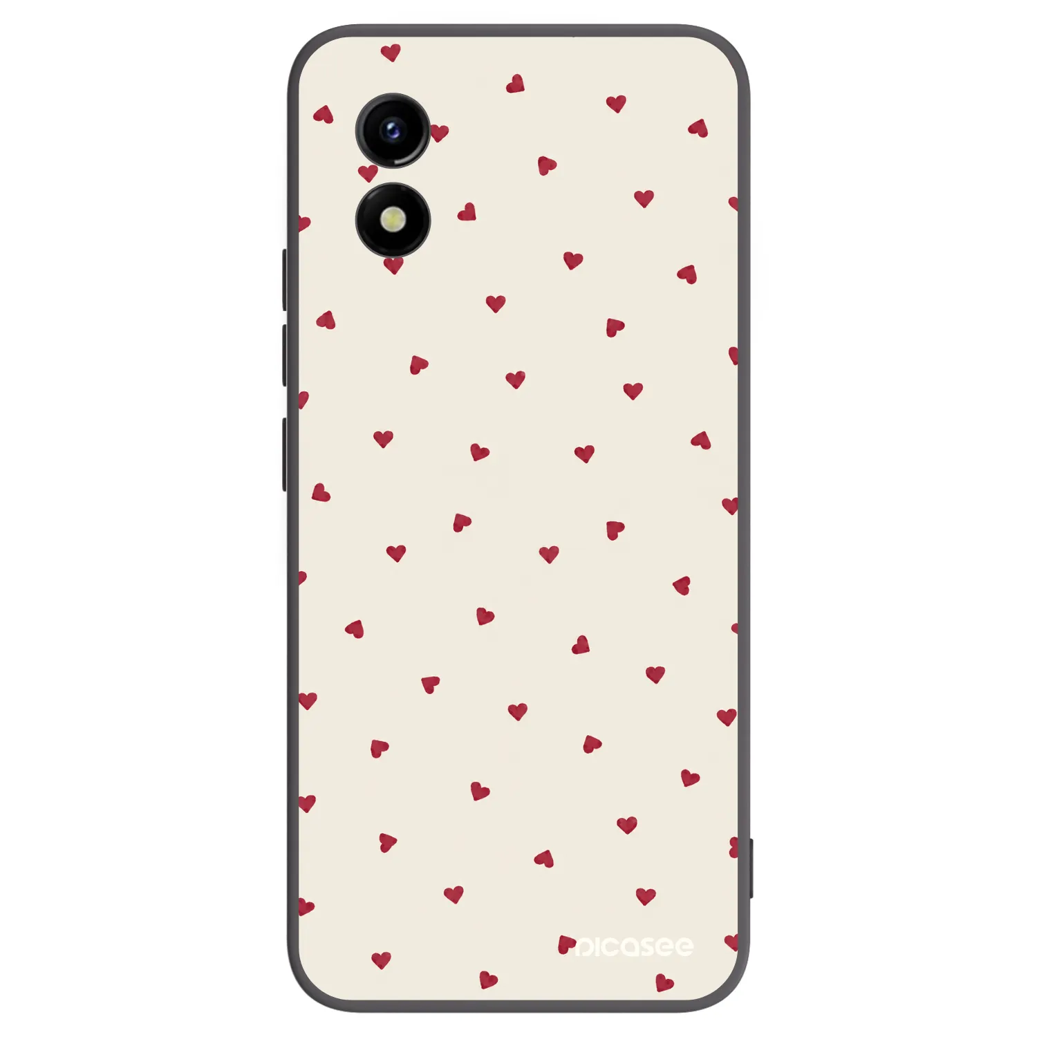 Picasee husă neagră din silicon pentru Vivo Y01 - Little Love