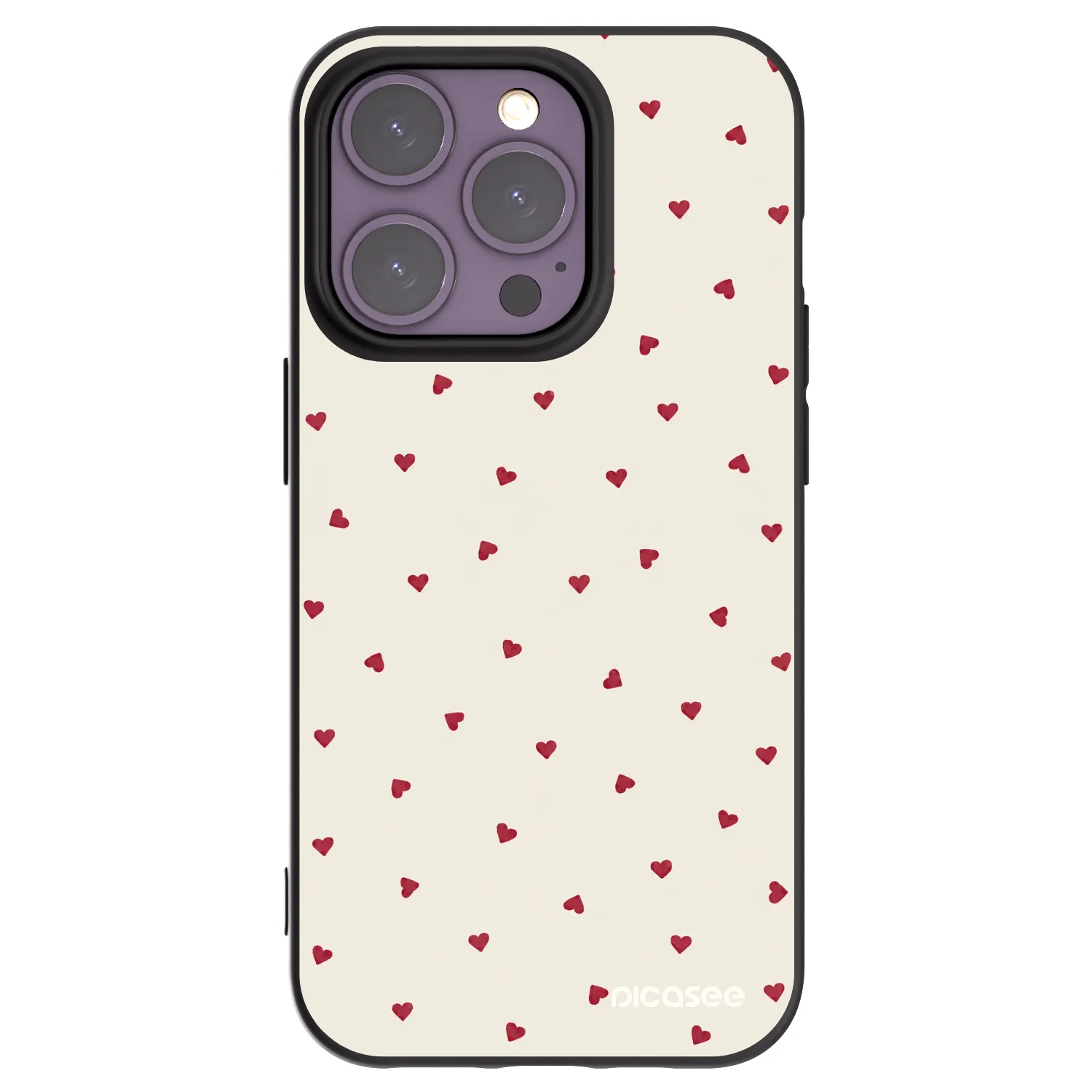 Picasee husă neagră din silicon pentru Apple iPhone 14 Pro - Little Love