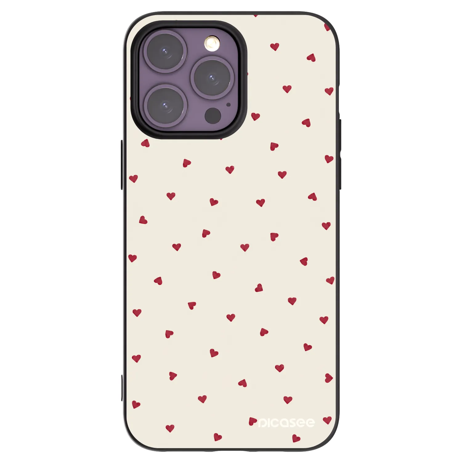 Picasee husă neagră din silicon pentru Apple iPhone 14 Pro Max - Little Love