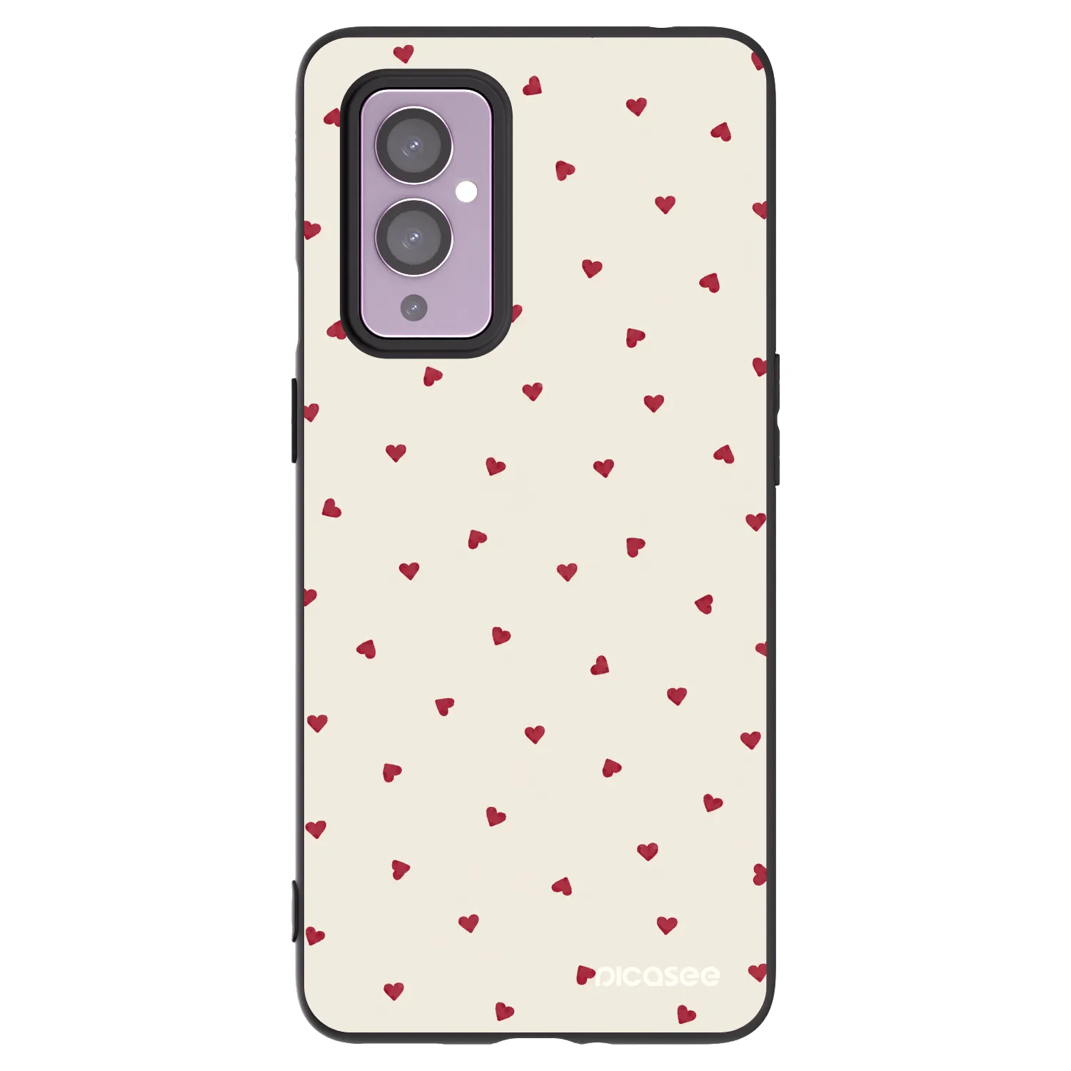 Picasee husă neagră din silicon pentru OnePlus 9 - Little Love