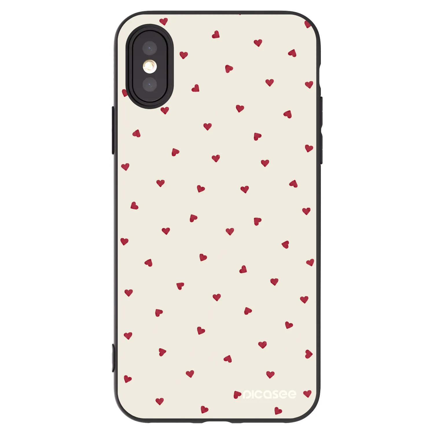Picasee husă neagră din silicon pentru Apple iPhone X/XS - Little Love